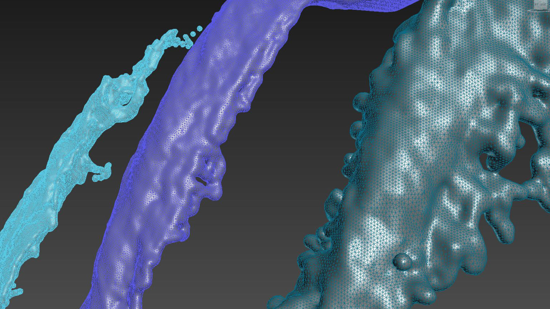 Water Splash Pouring Animation 3D model_8