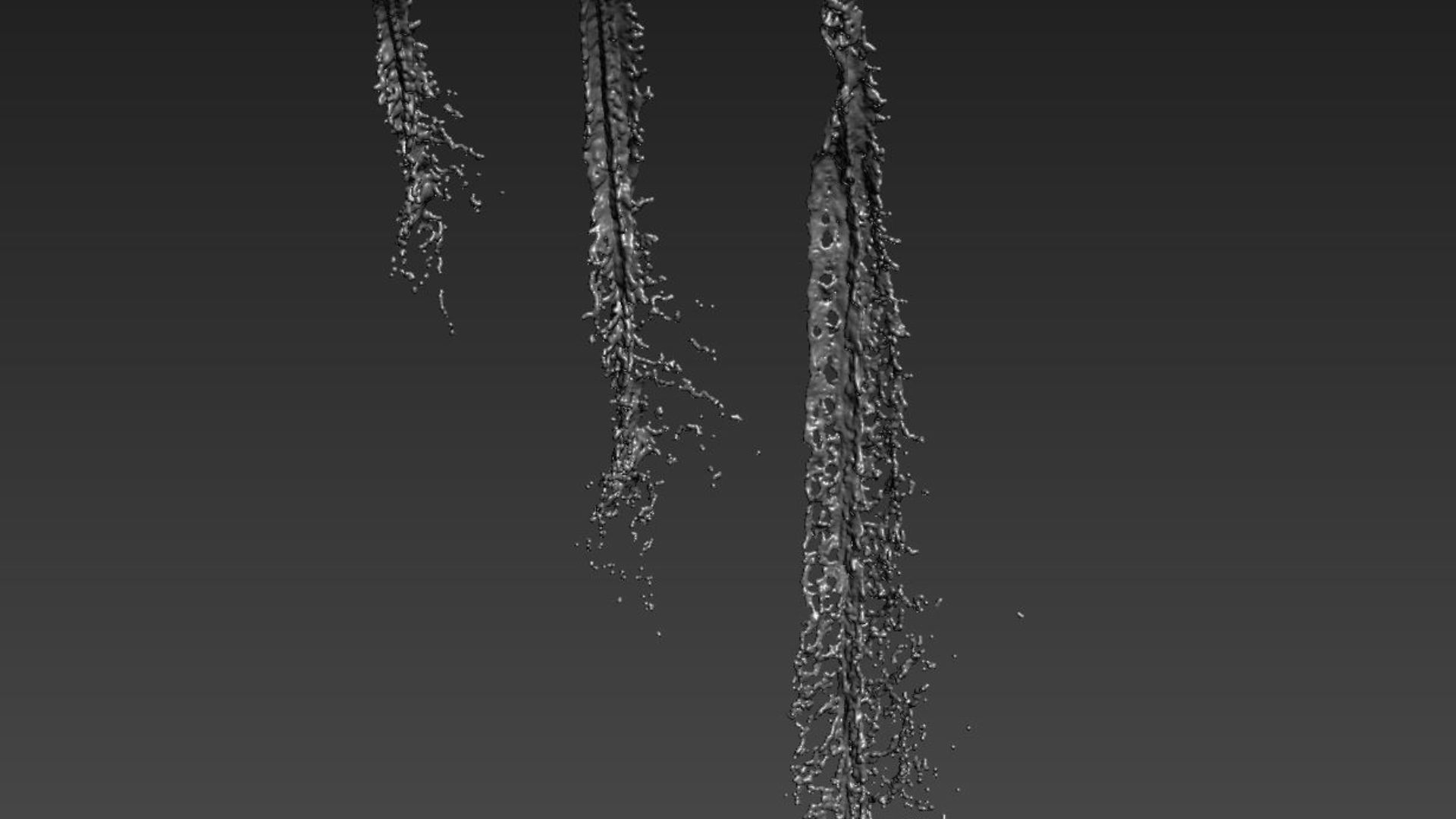 Water Splash Pouring Animation 3D model_10