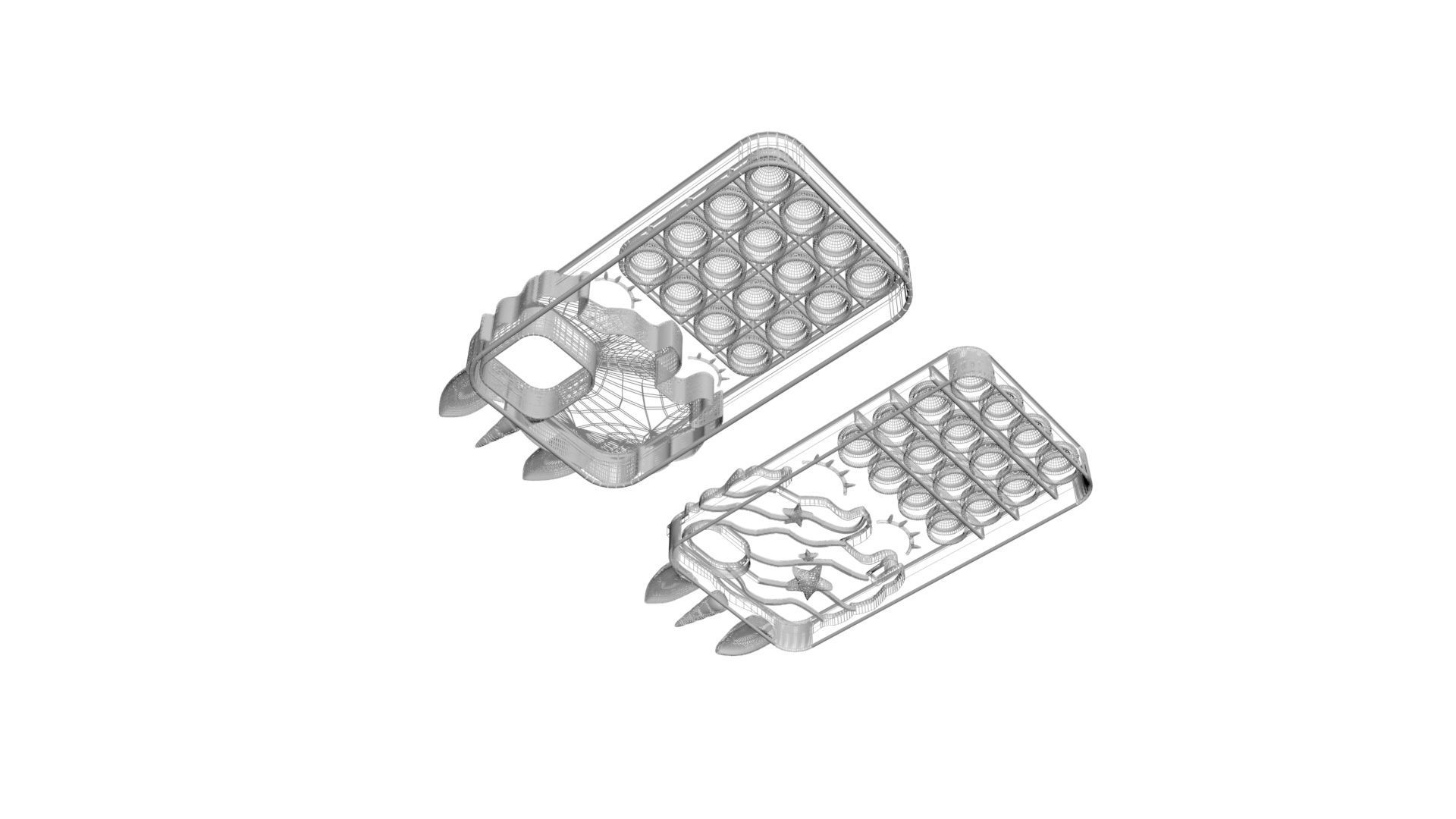 Unicorn Pop It Phone Cases Set 3D model_14