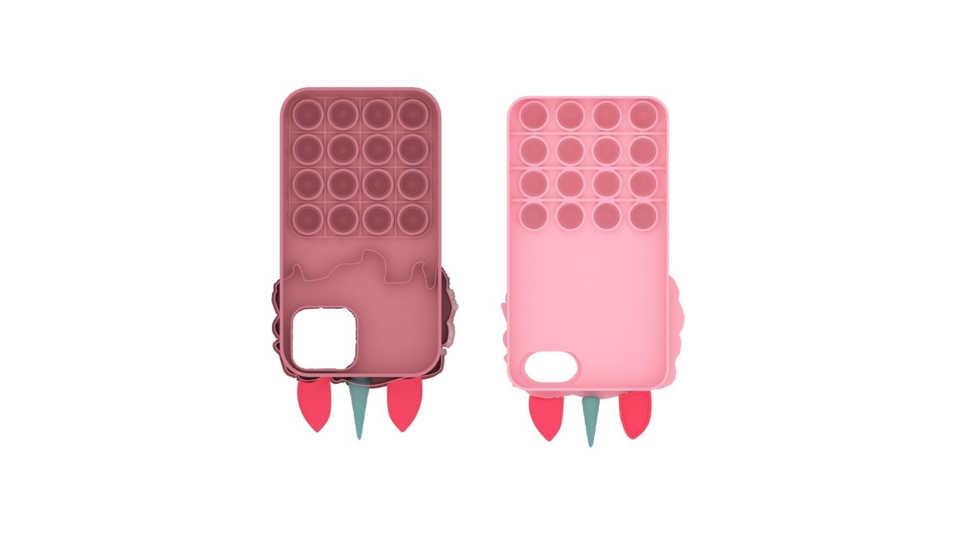 Unicorn Pop It Phone Cases Set 3D model_9