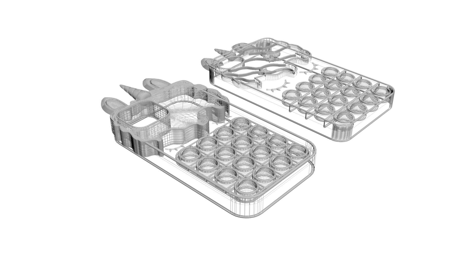 Unicorn Pop It Phone Cases Set 3D model_13