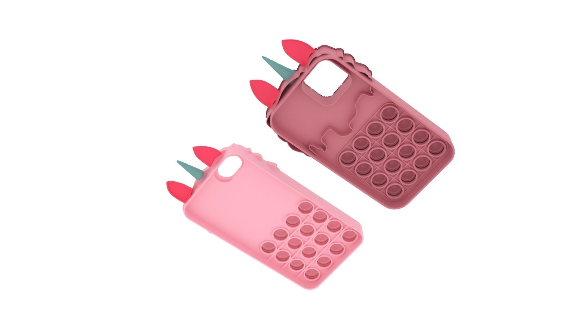 Unicorn Pop It Phone Cases Set 3D model_6