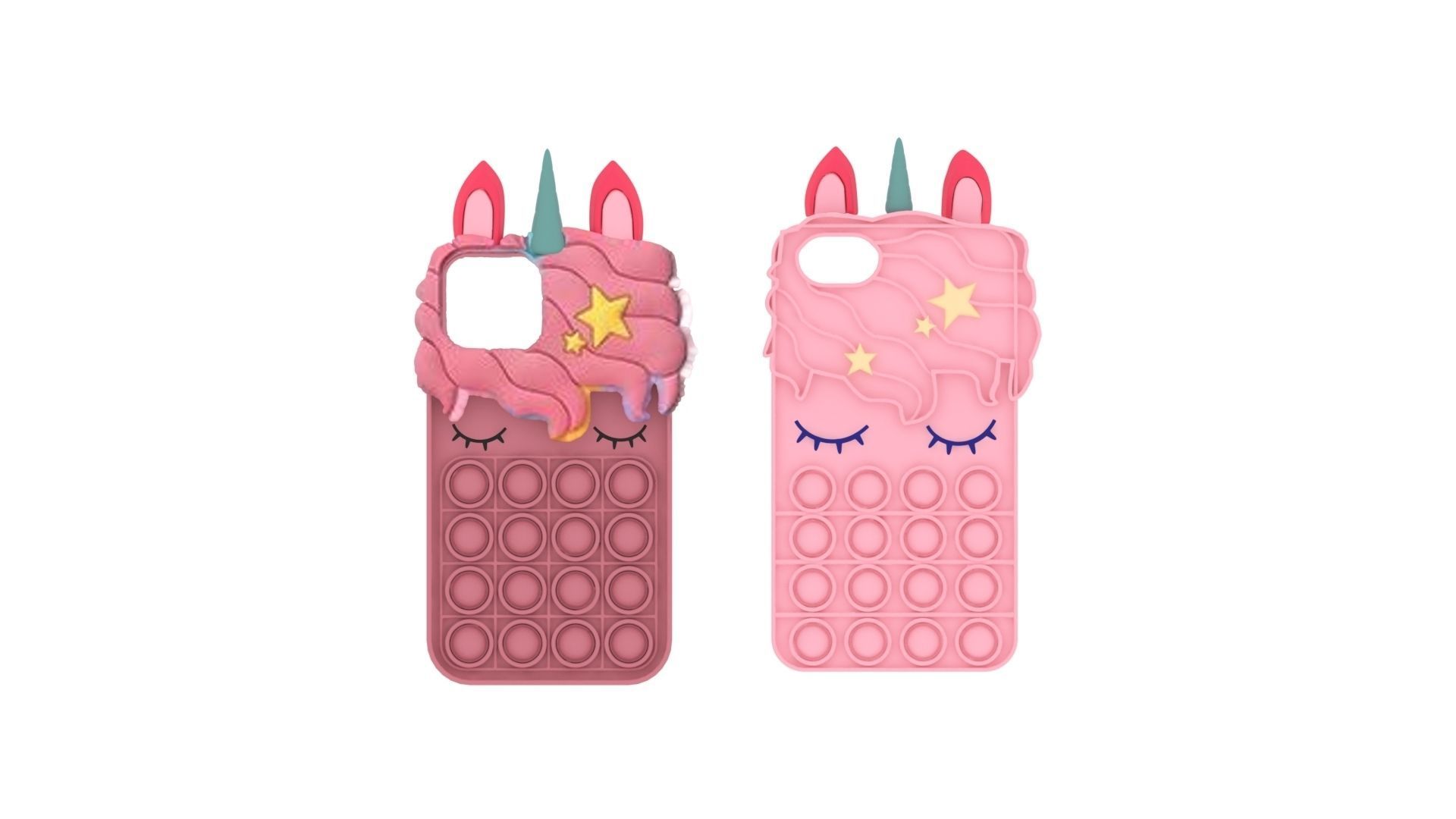 Unicorn Pop It Phone Cases Set 3D model_8