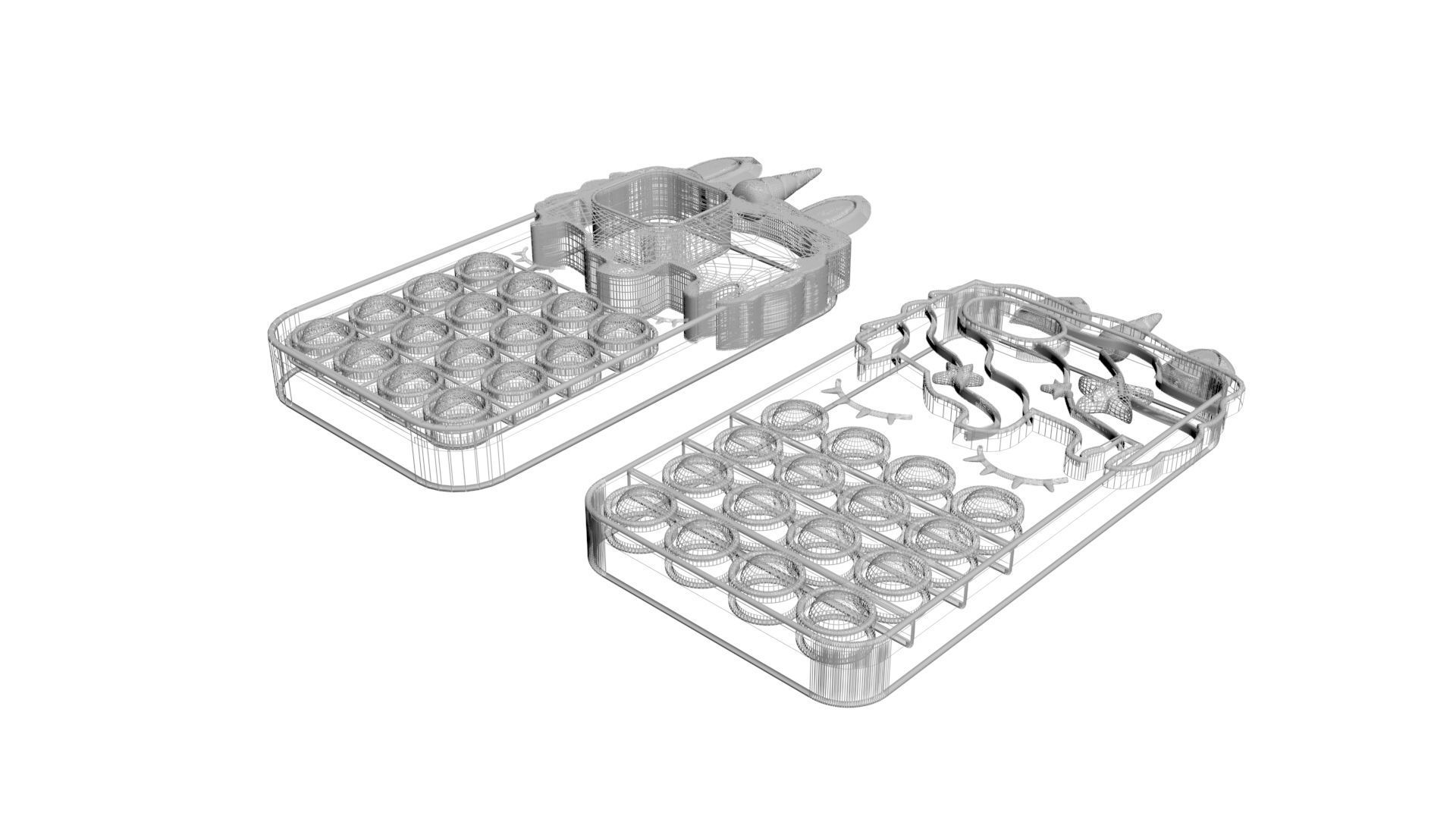 Unicorn Pop It Phone Cases Set 3D model_11