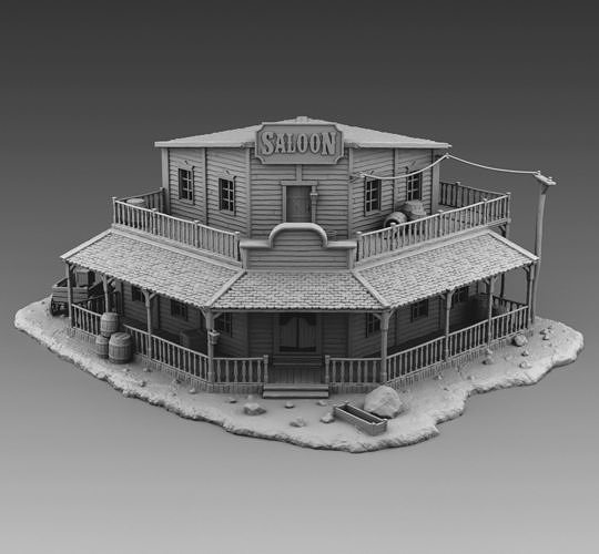 Corner saloon 3D print model