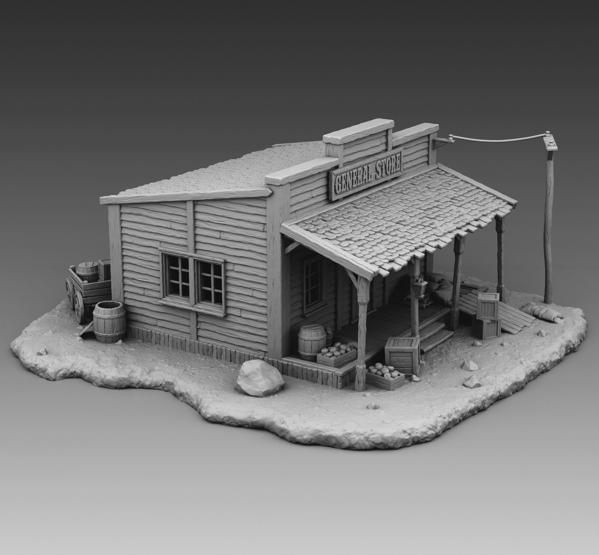 General store 3D print model_1