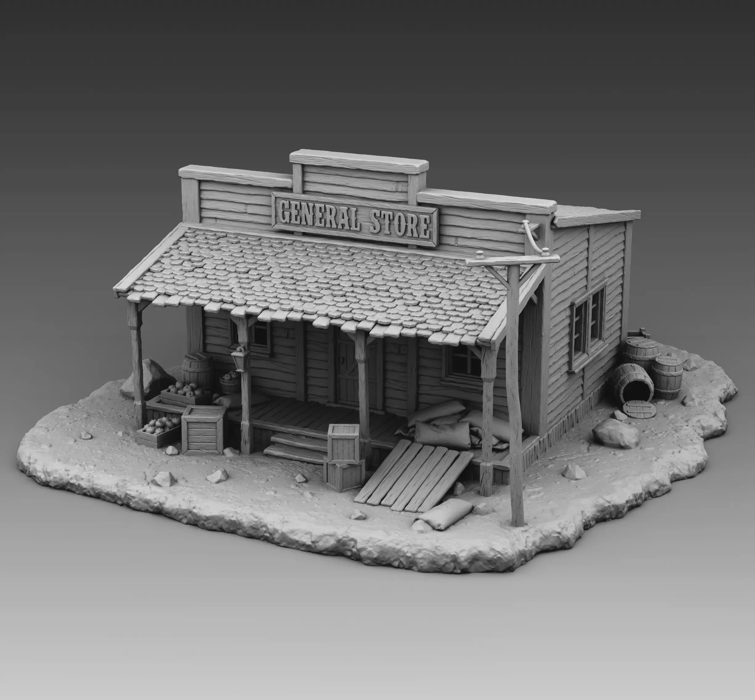 General store 3D print model_0
