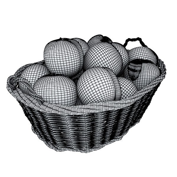 Fruits and Basket Collection 3D model_56