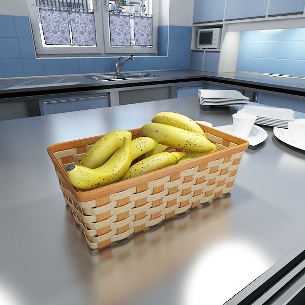 Fruits and Basket Collection 3D model_2