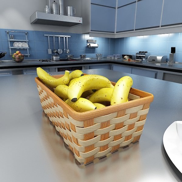 Fruits and Basket Collection 3D model_3