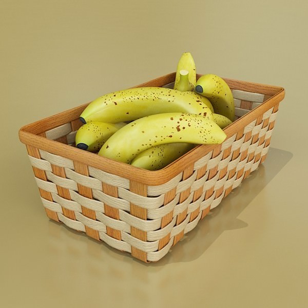 Fruits and Basket Collection 3D model_6