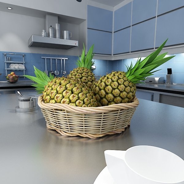 Fruits and Basket Collection 3D model_28