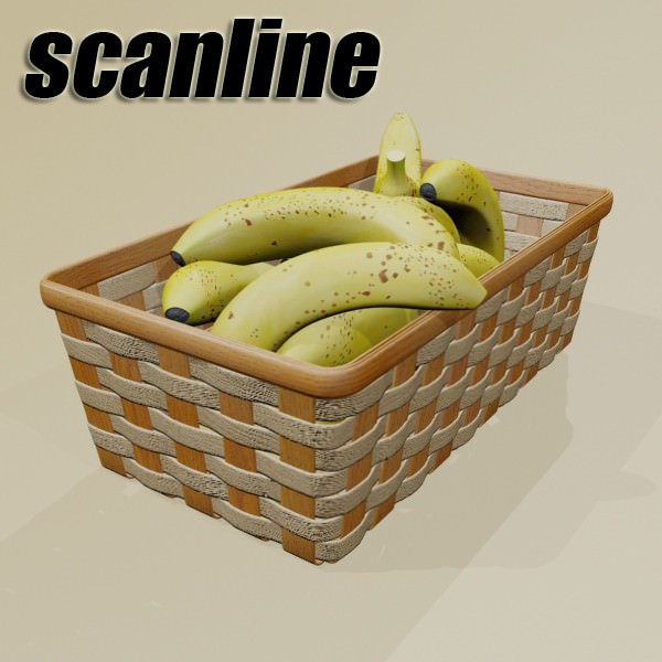 Fruits and Basket Collection 3D model_7