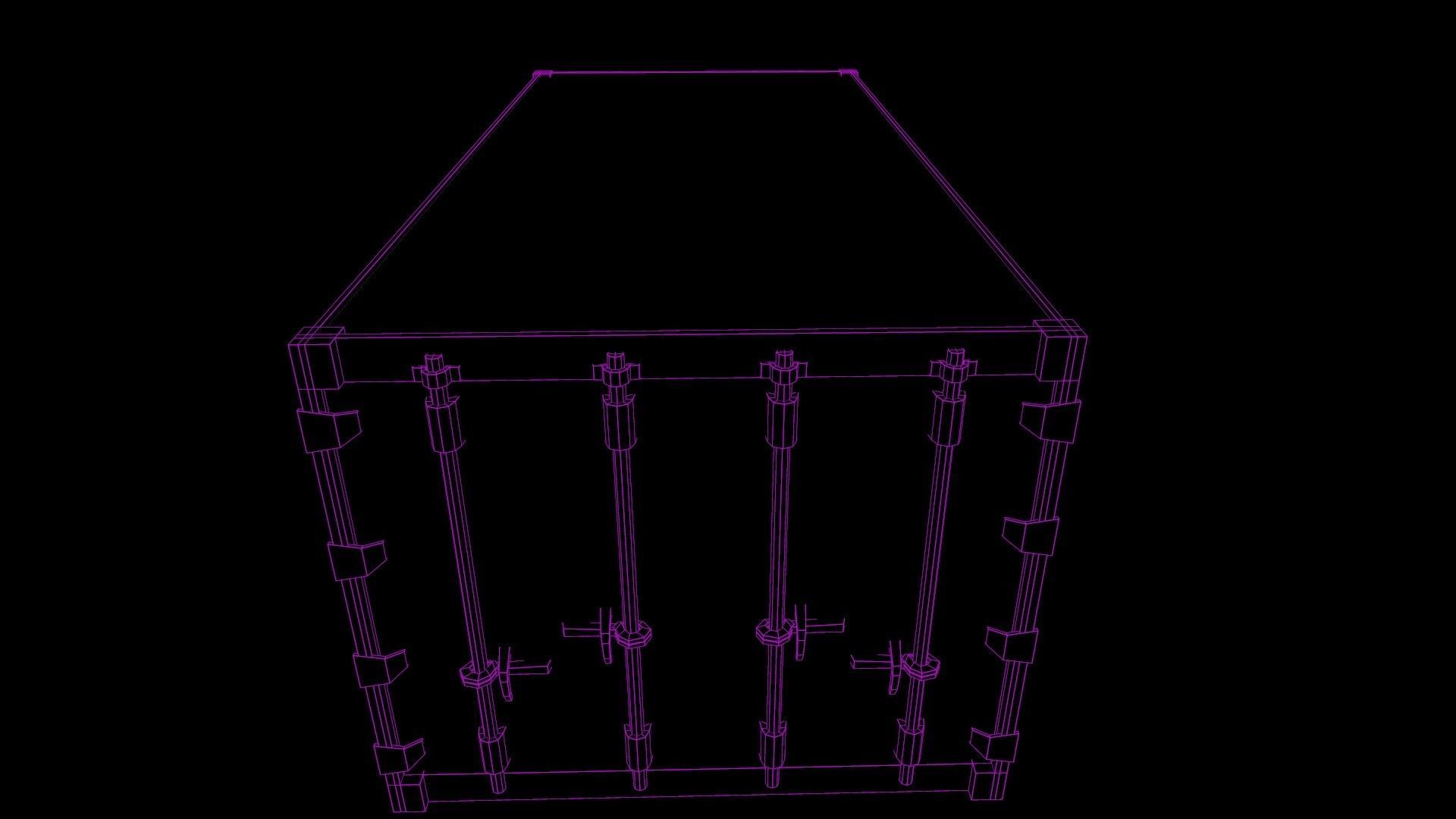 Container shipping Low-poly 3D model_11