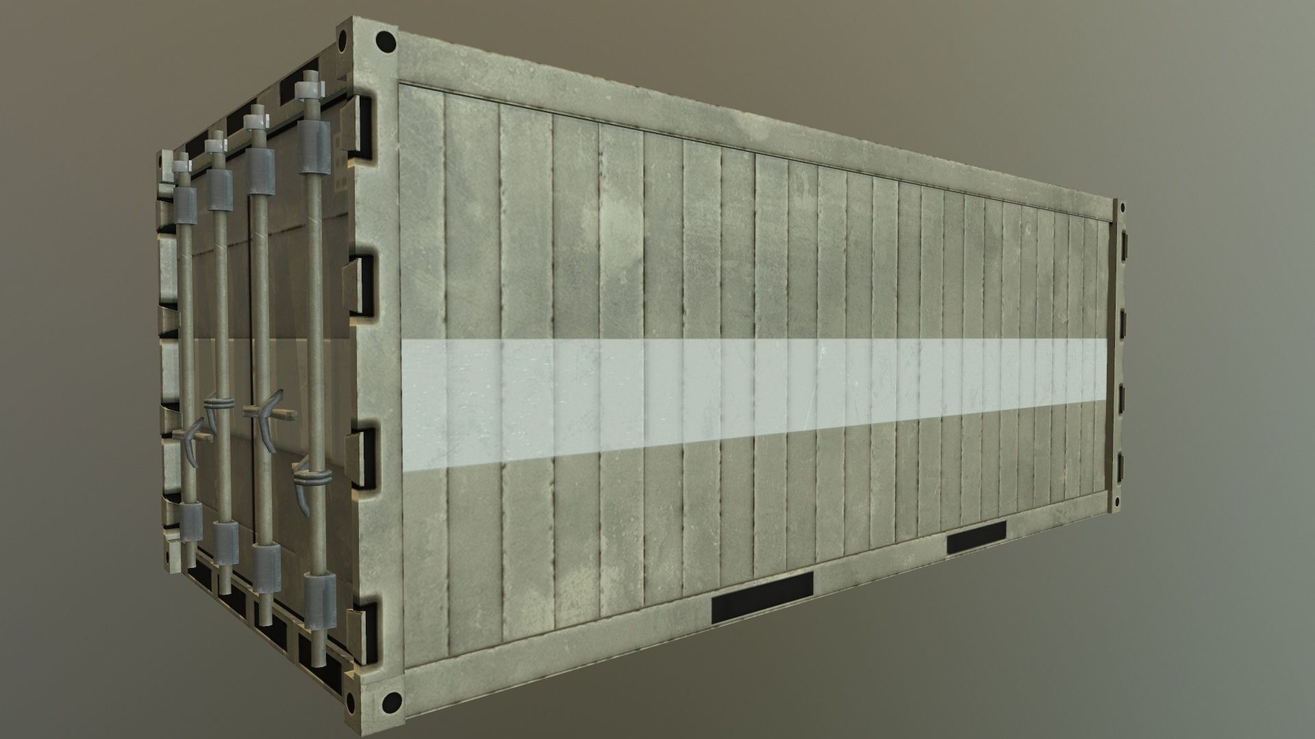 Container shipping Low-poly 3D model_2