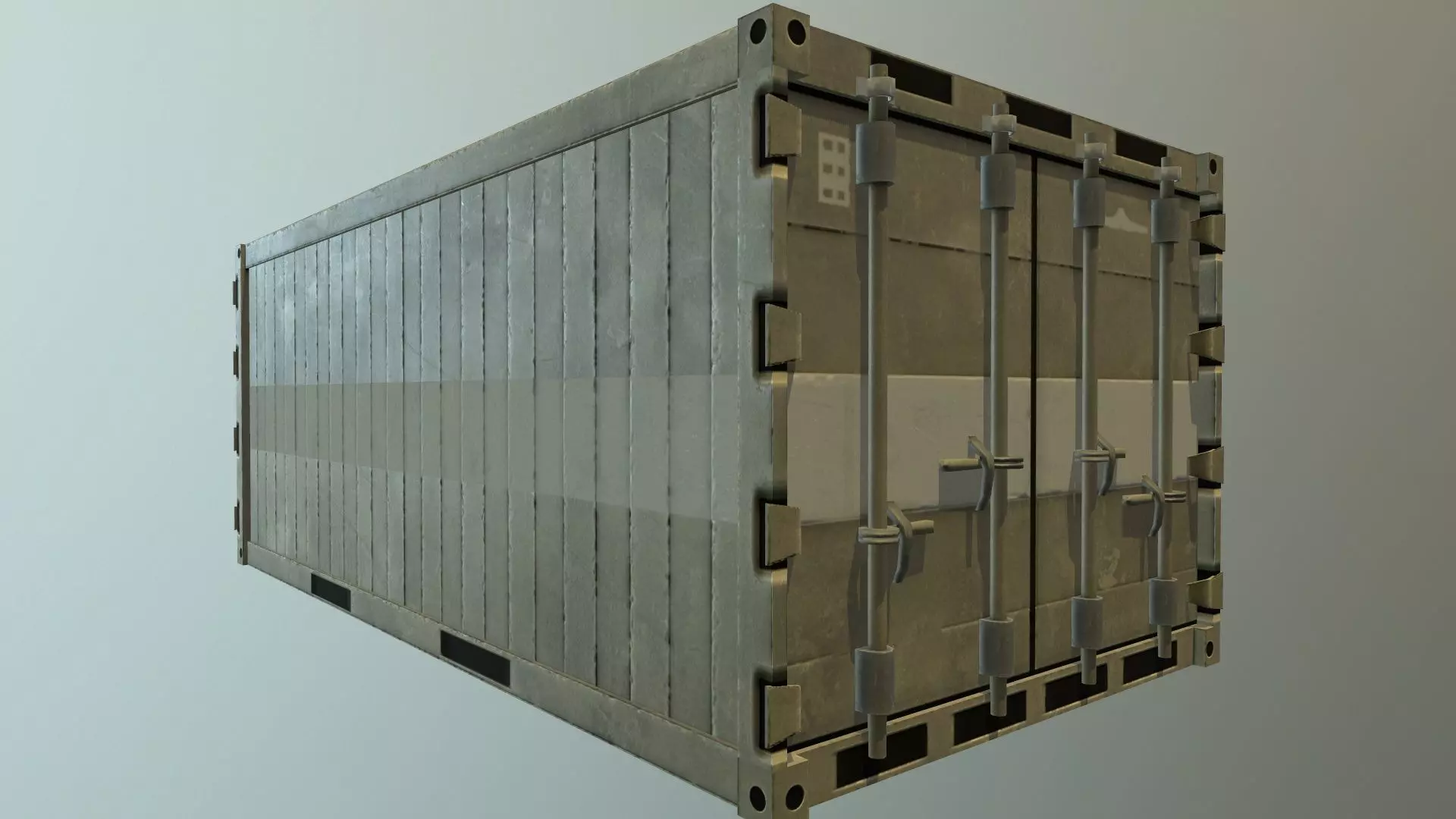 Container shipping Low-poly 3D model_0