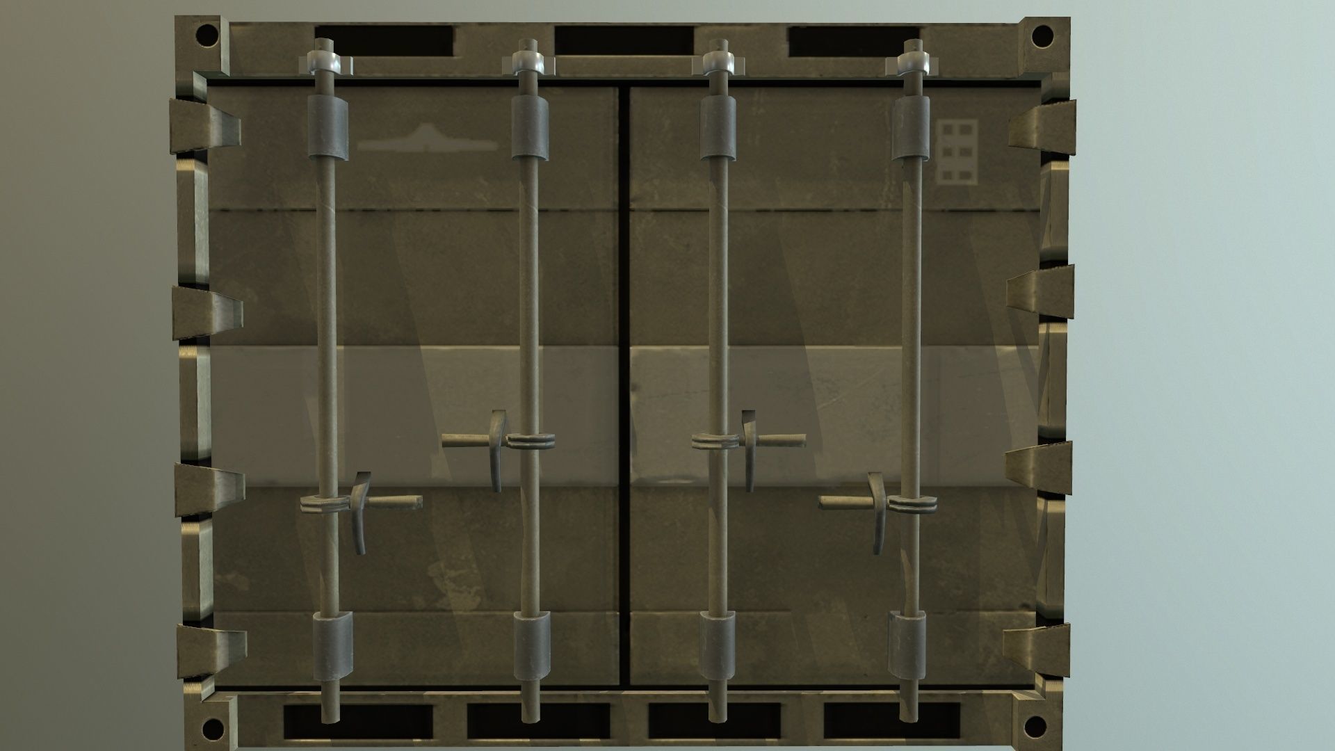 Container shipping Low-poly 3D model_1