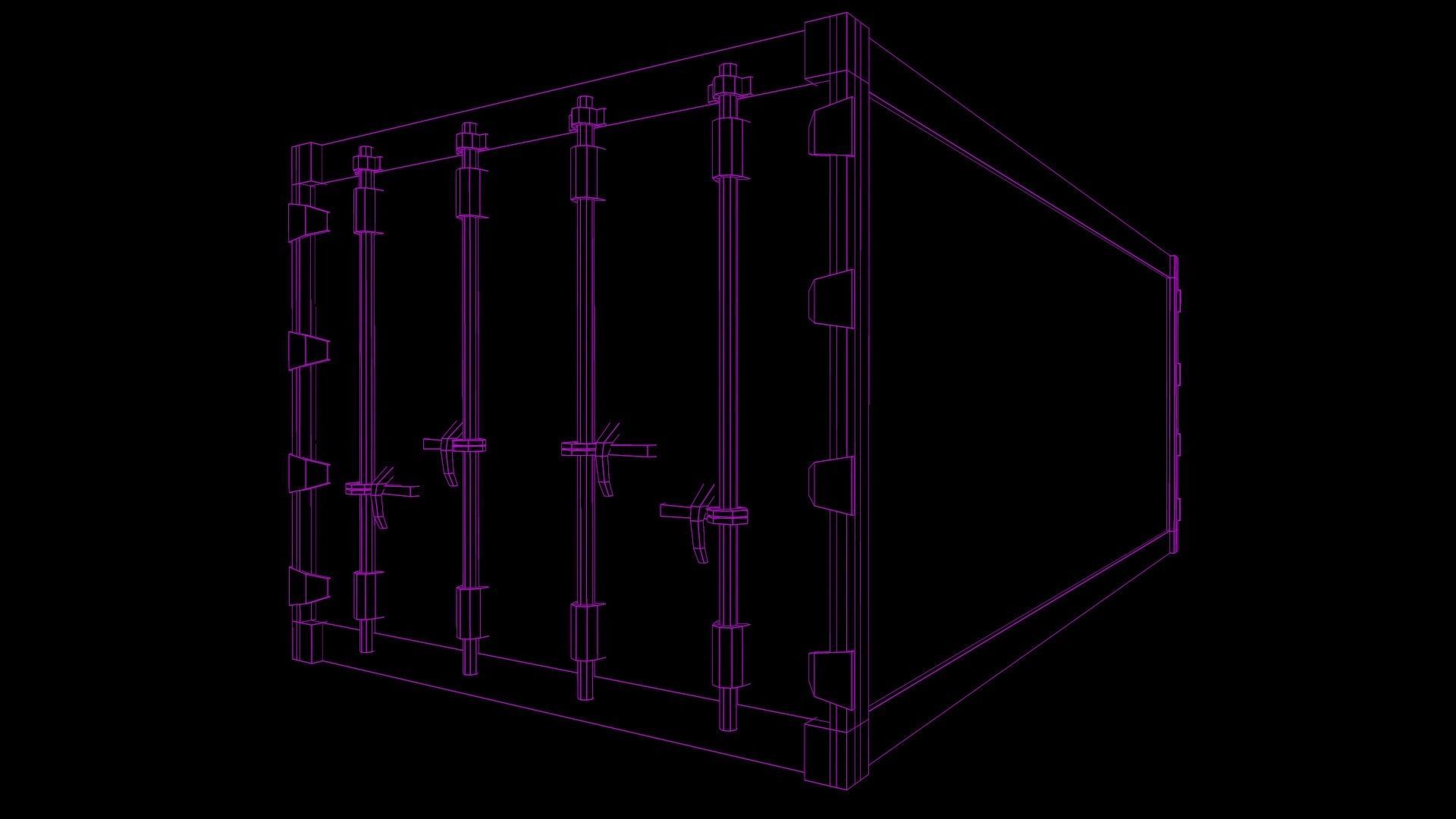 Container shipping Low-poly 3D model_9