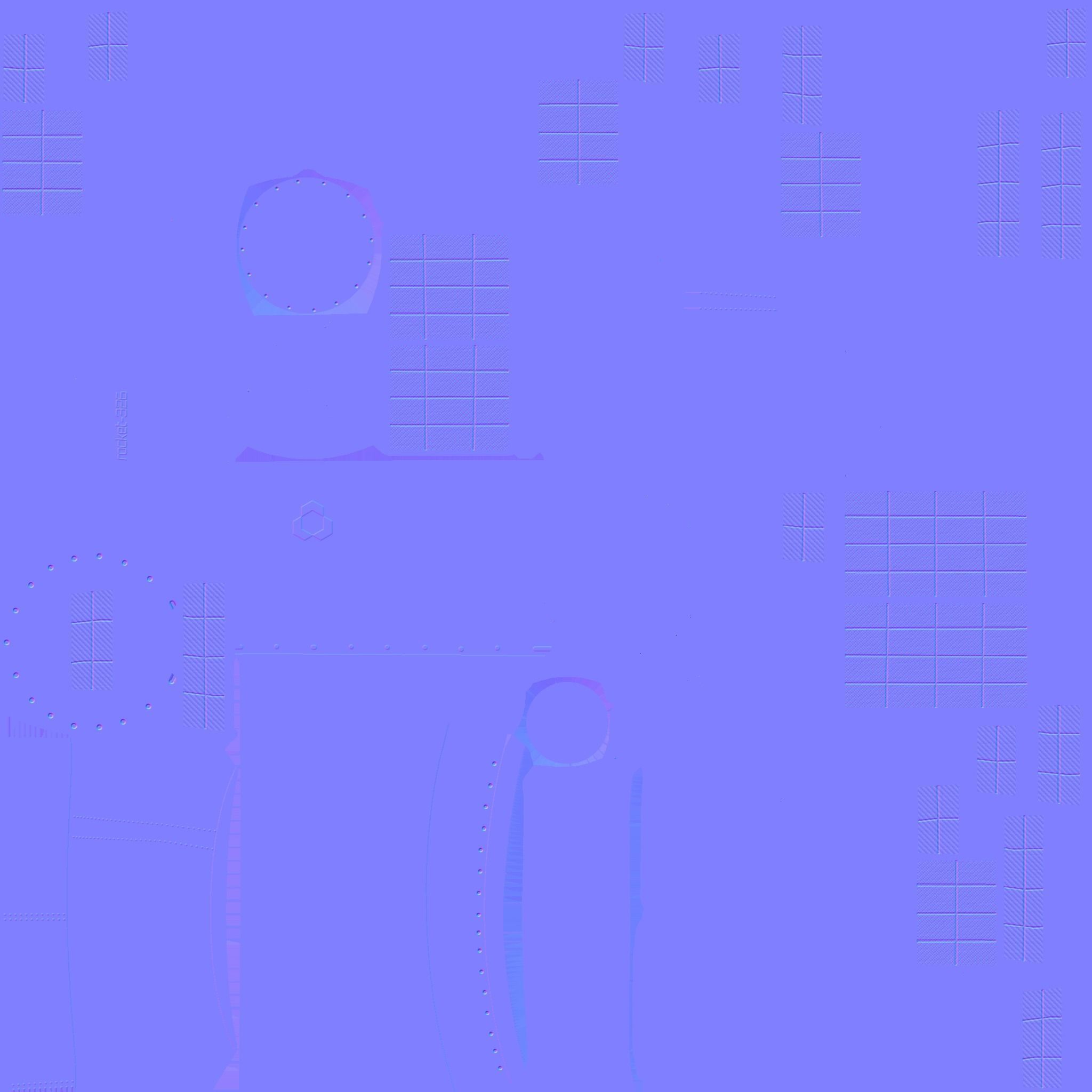 Satellite C08 Aluminum - SciFi Space Design Low-poly 3D model_23