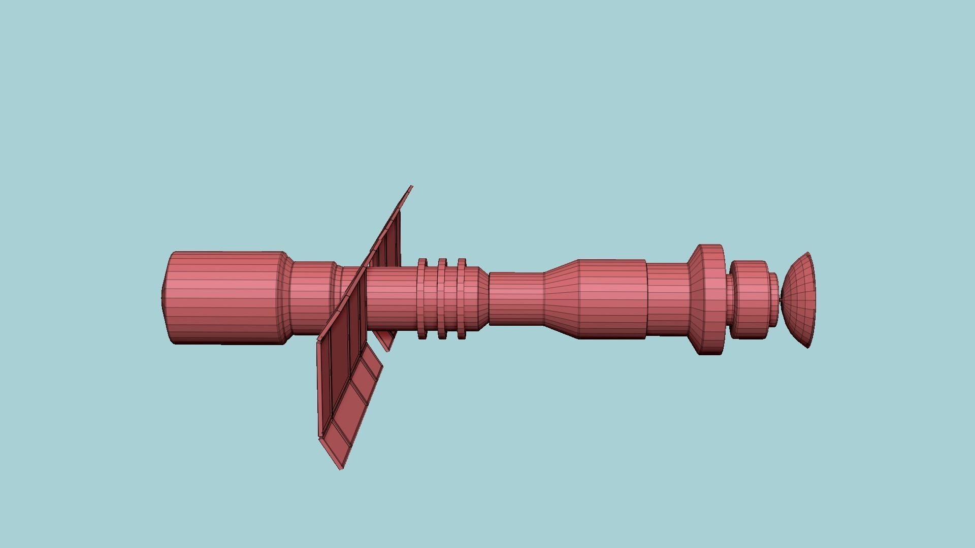 Satellite C08 Aluminum - SciFi Space Design Low-poly 3D model_13