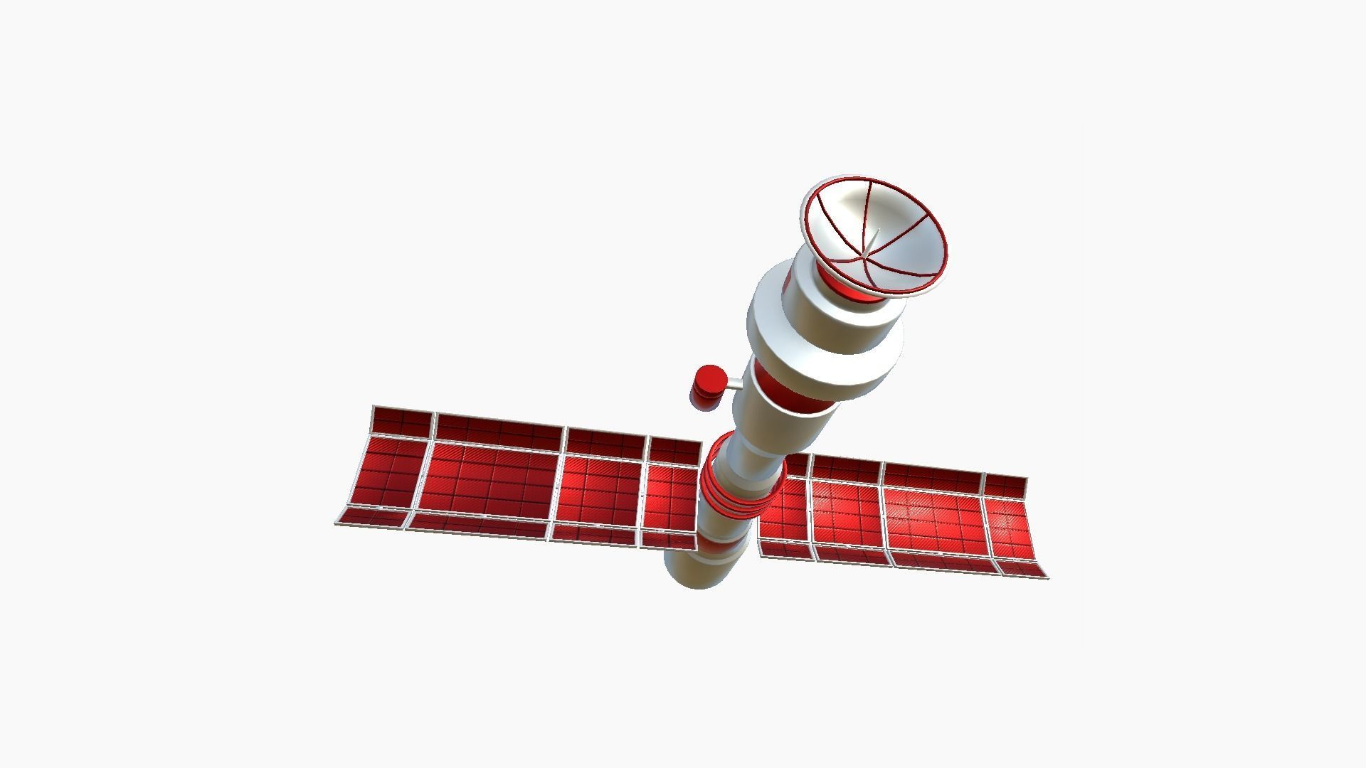 Satellite C10 China - SciFi Space Design Low-poly 3D model_2