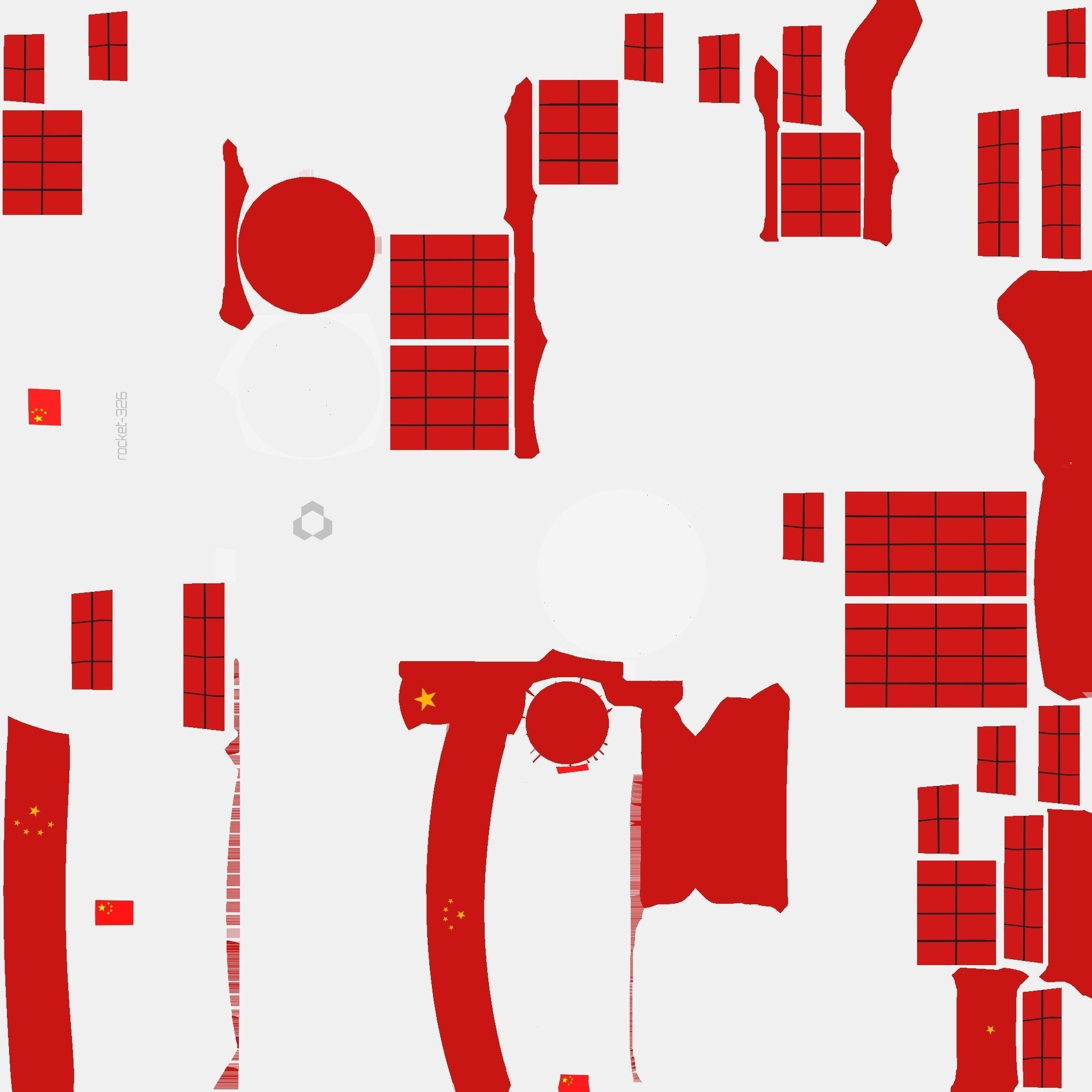 Satellite C10 China - SciFi Space Design Low-poly 3D model_19