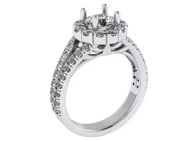 Round Halo Ring 1172