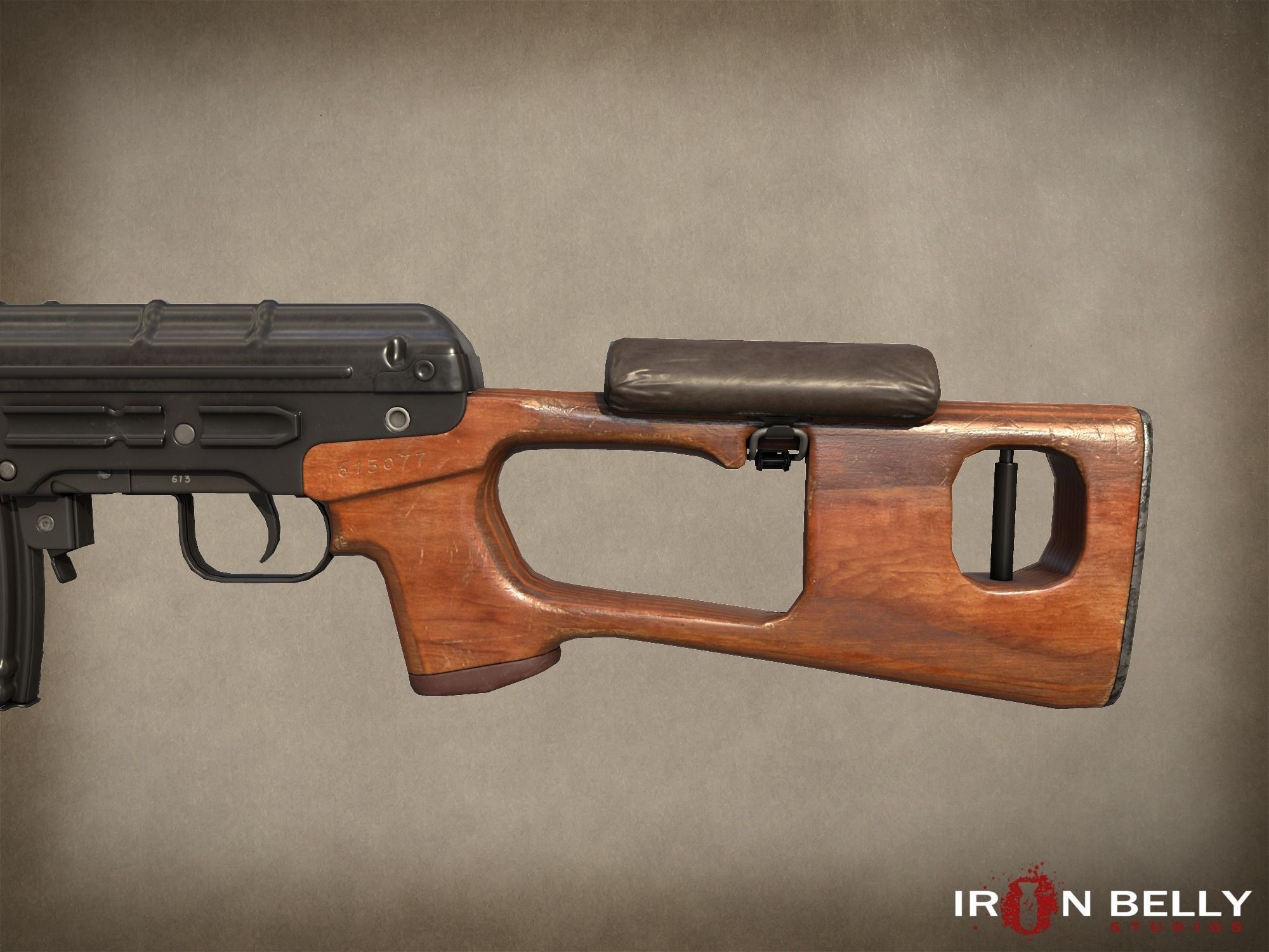 AAA FPS Dragunov SVD Low-poly 3D model_5