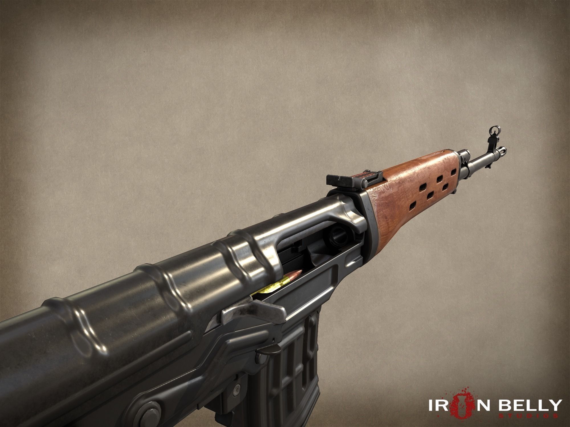 AAA FPS Dragunov SVD Low-poly 3D model_2