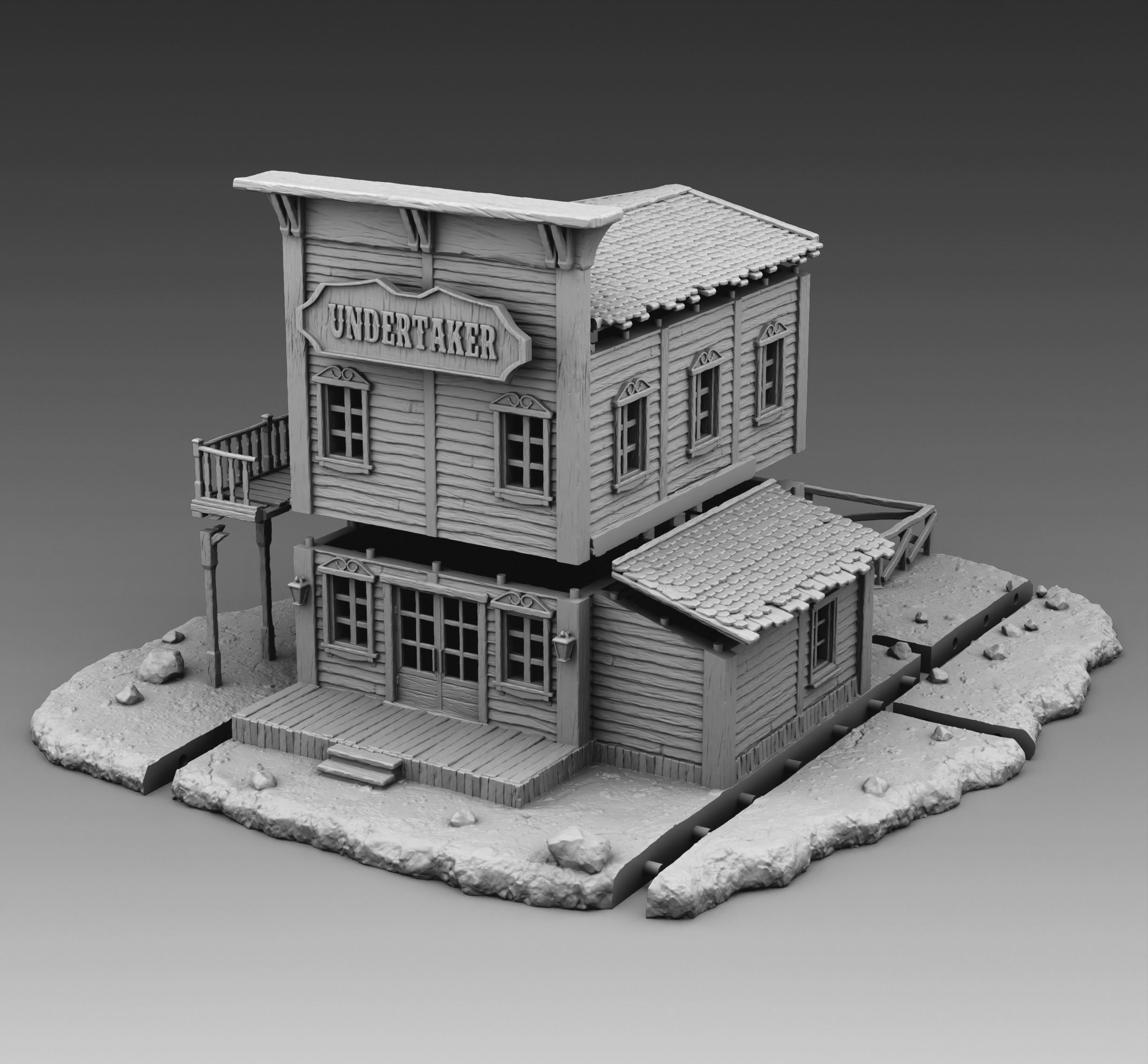 Undertaker western town 3D print model_3
