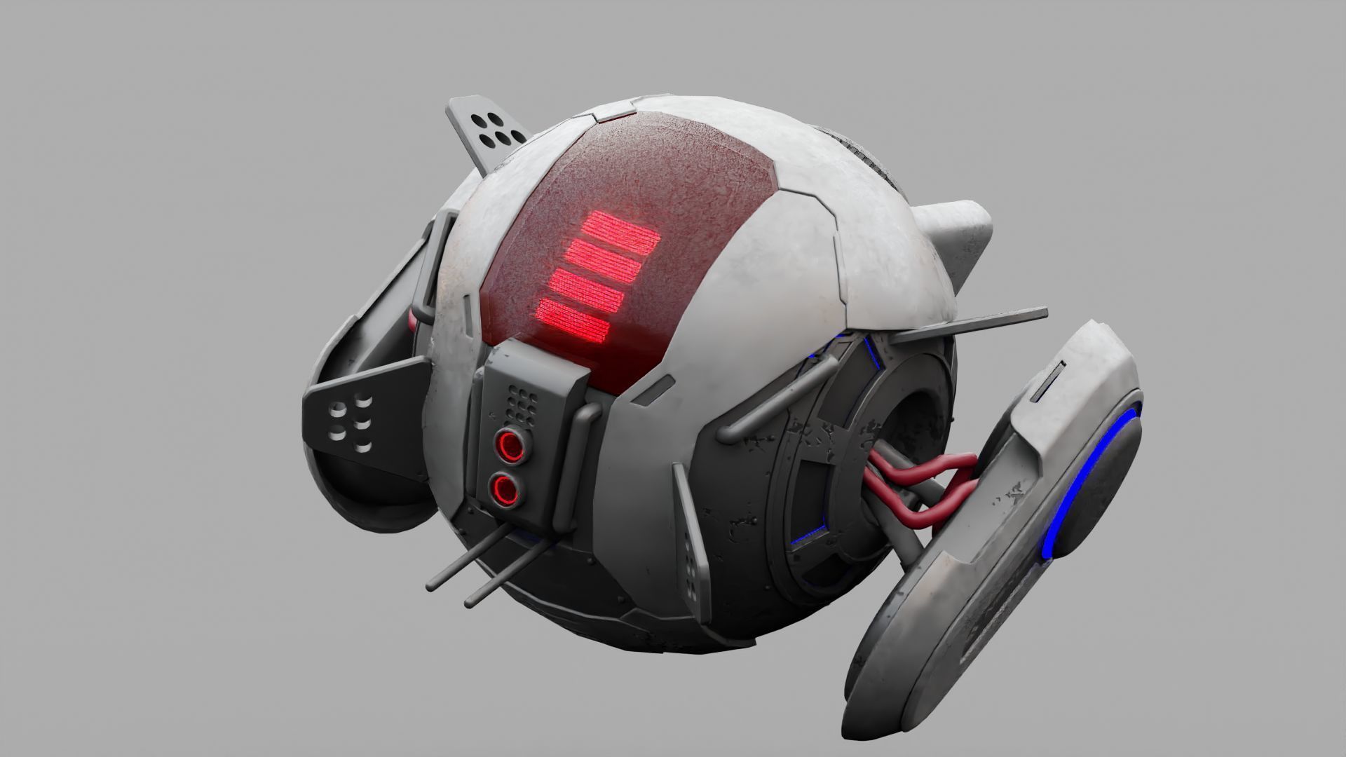 SPY DRONE DS-500  RIGGED 3D model_1