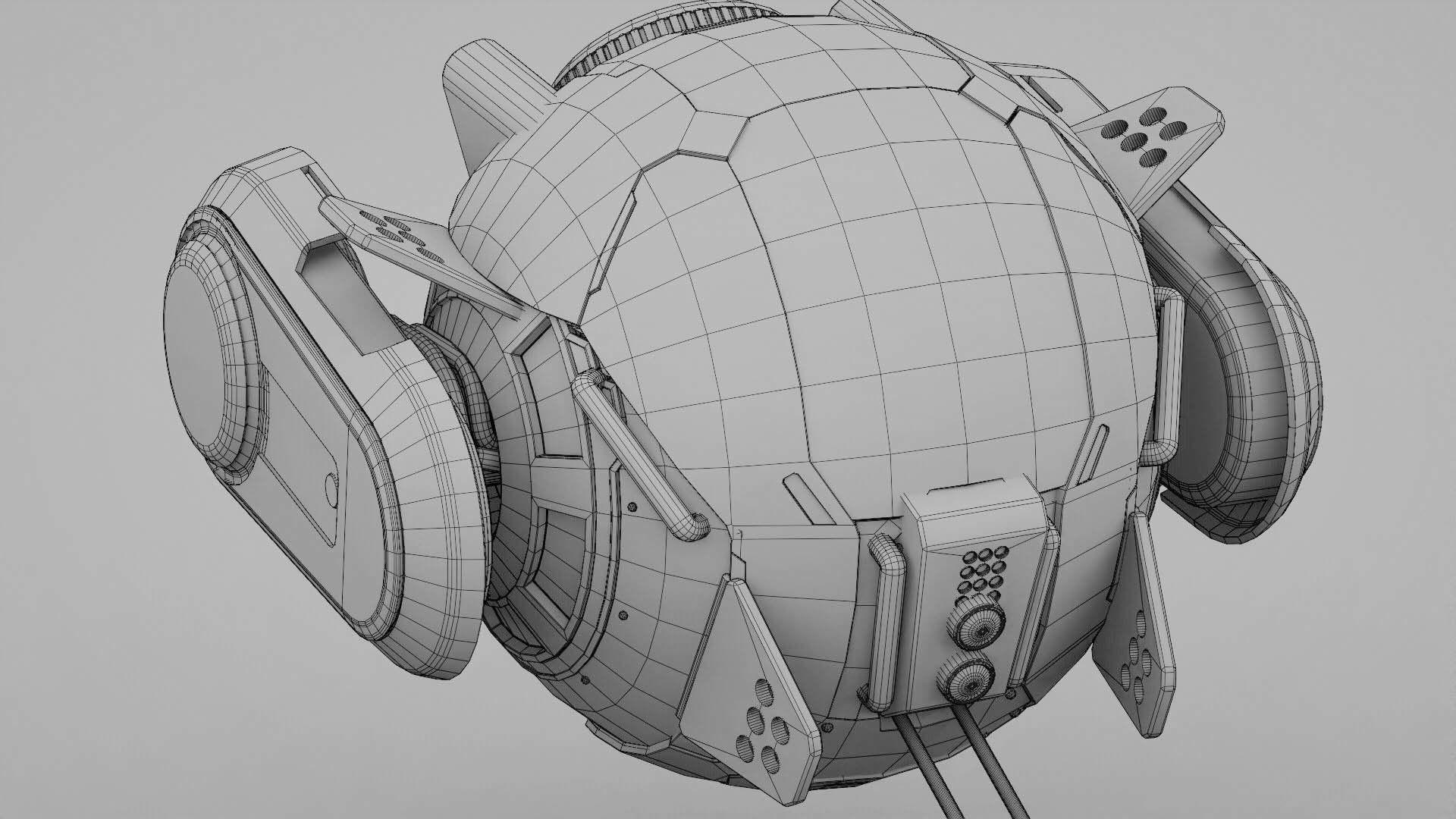 SPY DRONE DS-500  RIGGED 3D model_32