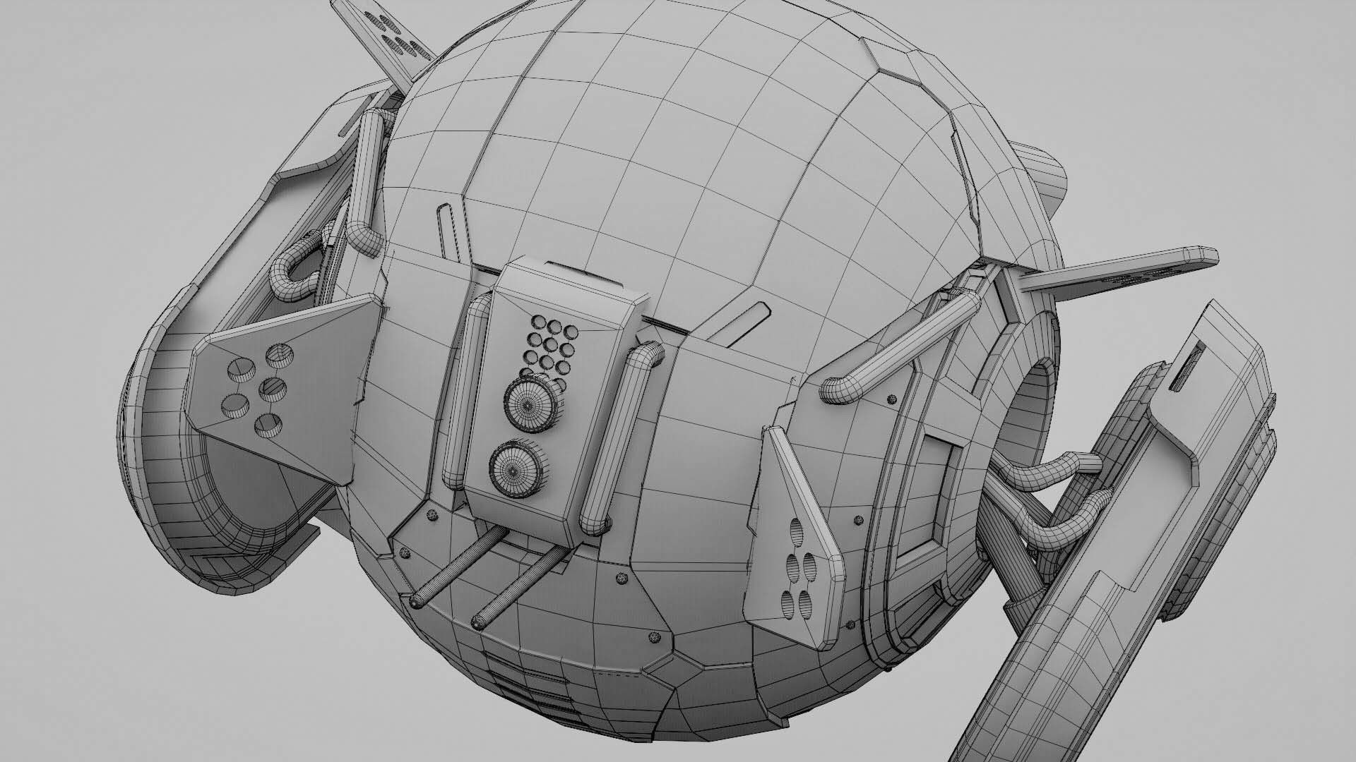 SPY DRONE DS-500  RIGGED 3D model_37