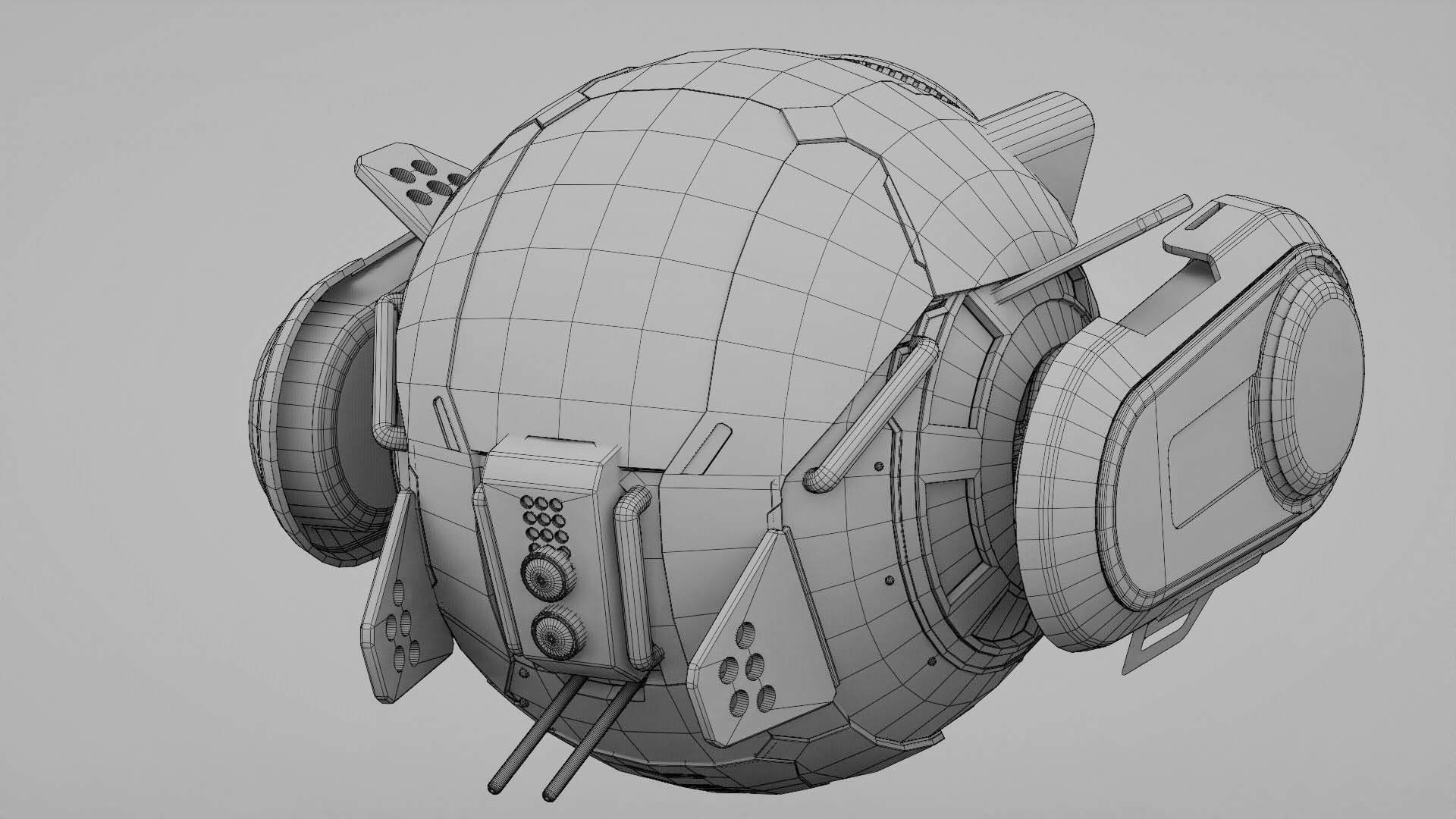 SPY DRONE DS-500  RIGGED 3D model_33