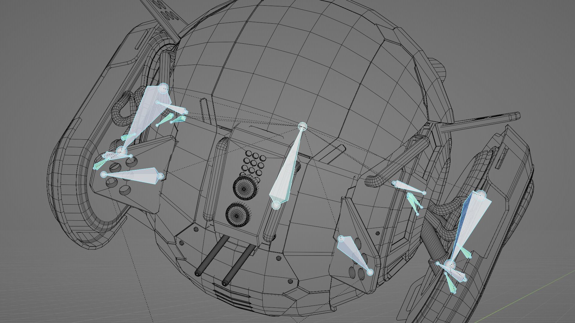 SPY DRONE DS-500  RIGGED 3D model_38