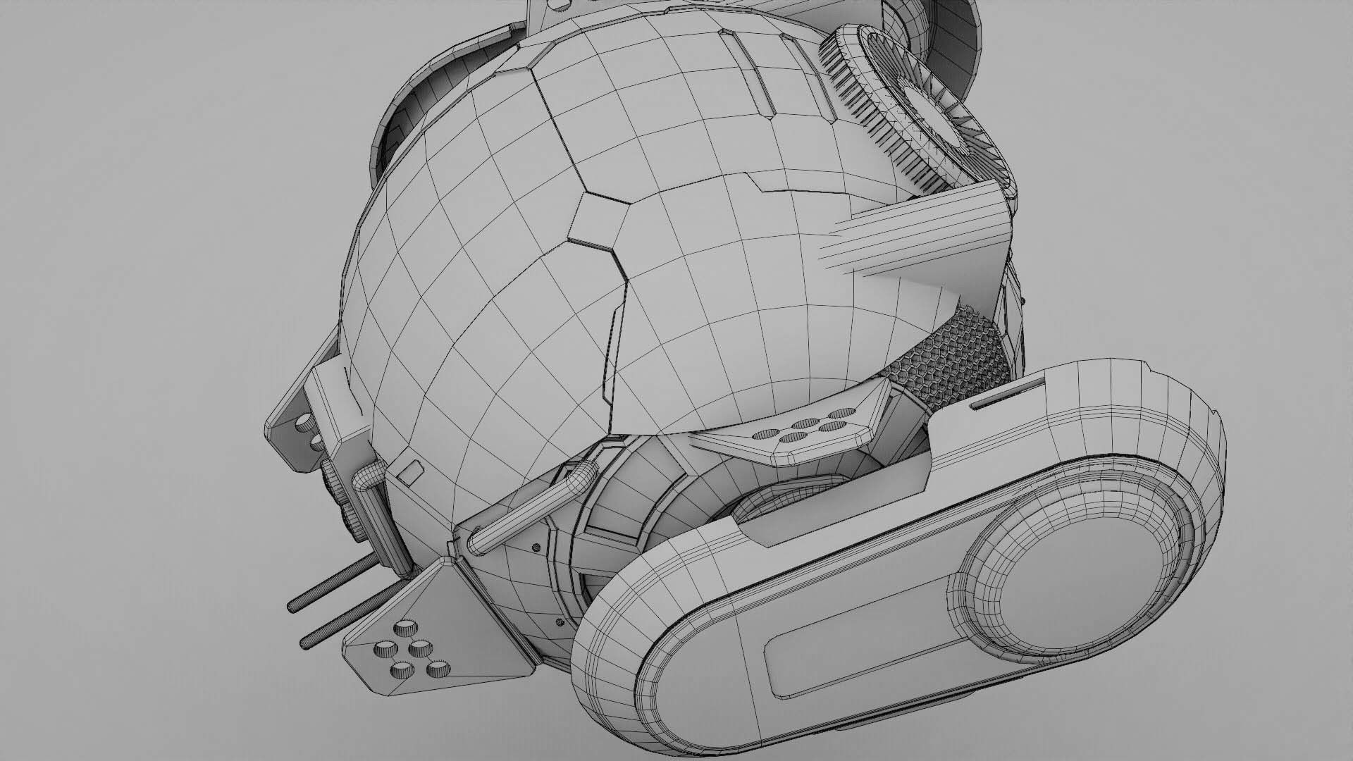 SPY DRONE DS-500  RIGGED 3D model_34