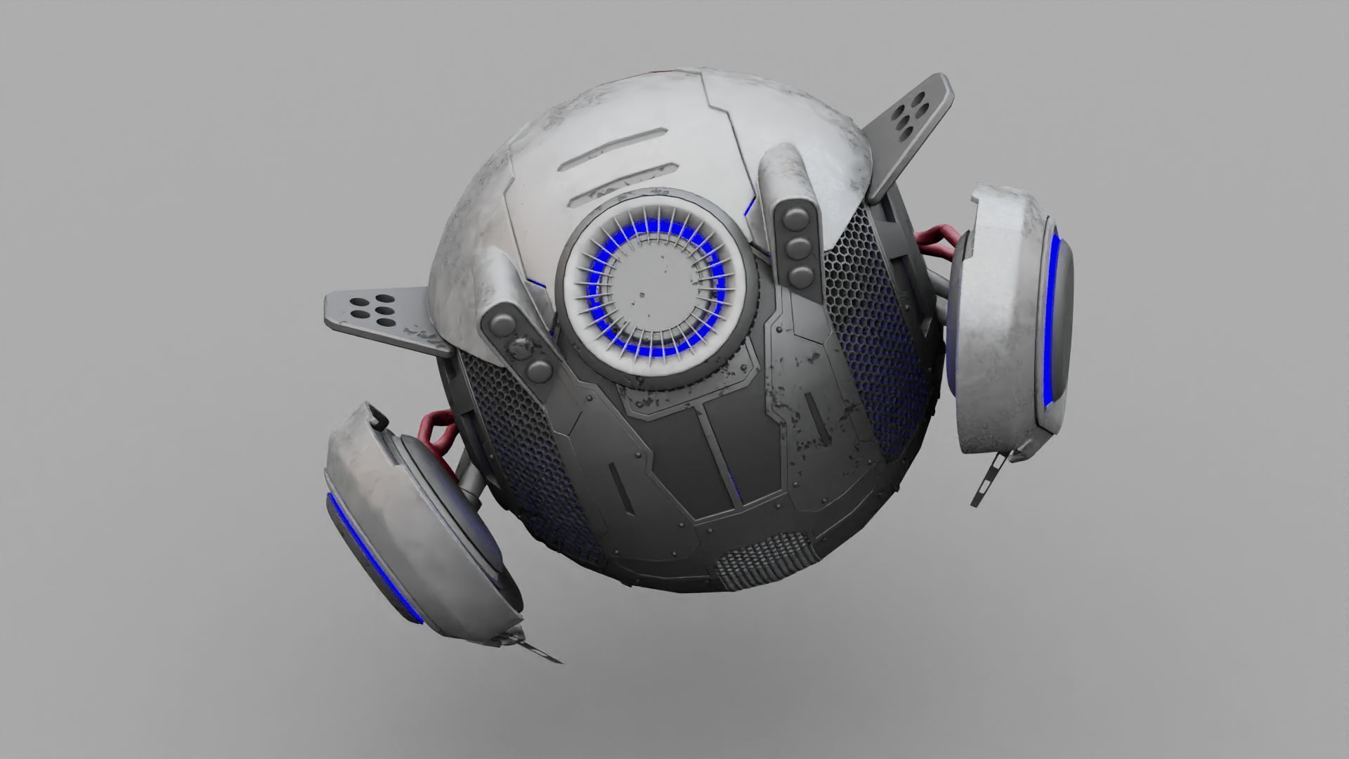 SPY DRONE DS-500  RIGGED 3D model_7