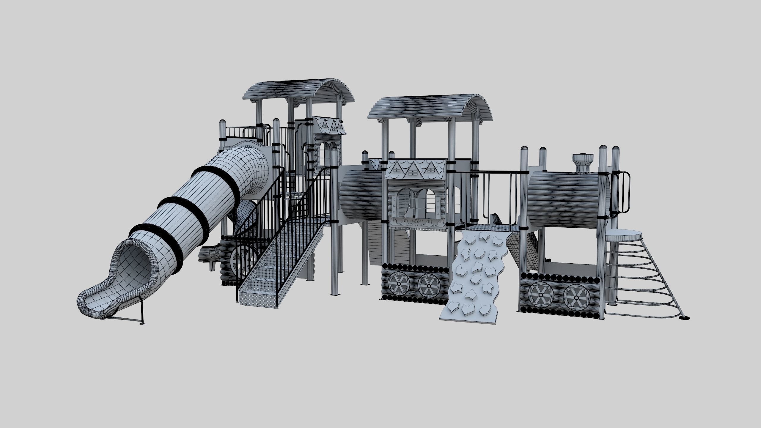Train Style Playground Pack 3D Model Collection_13