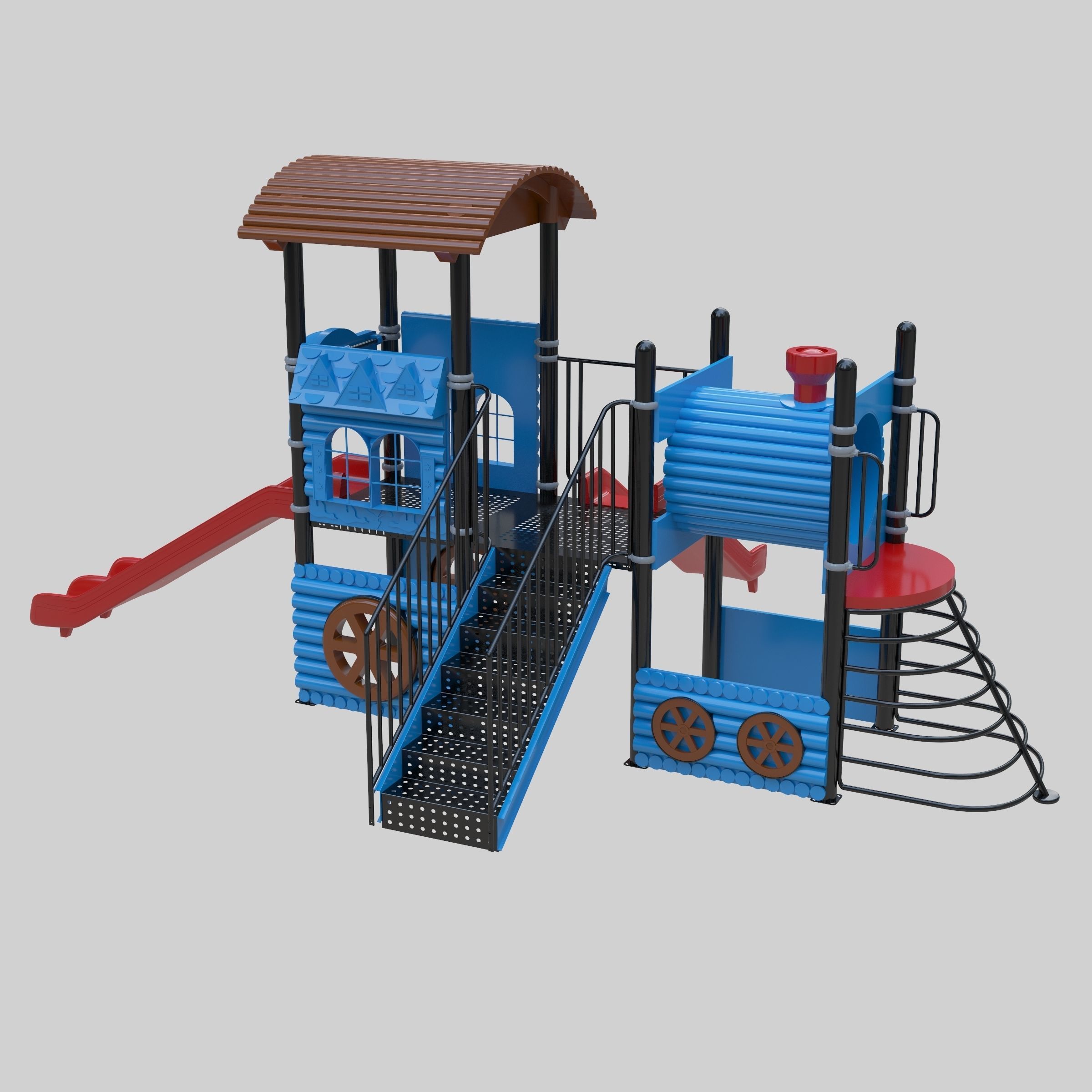 Train Style Playground Pack 3D Model Collection_7