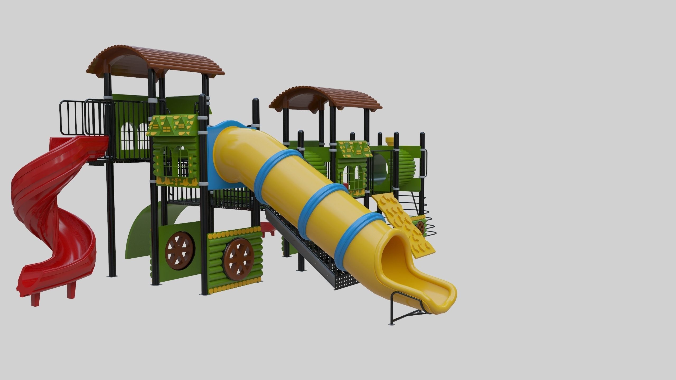 Train Style Playground Pack 3D Model Collection_10