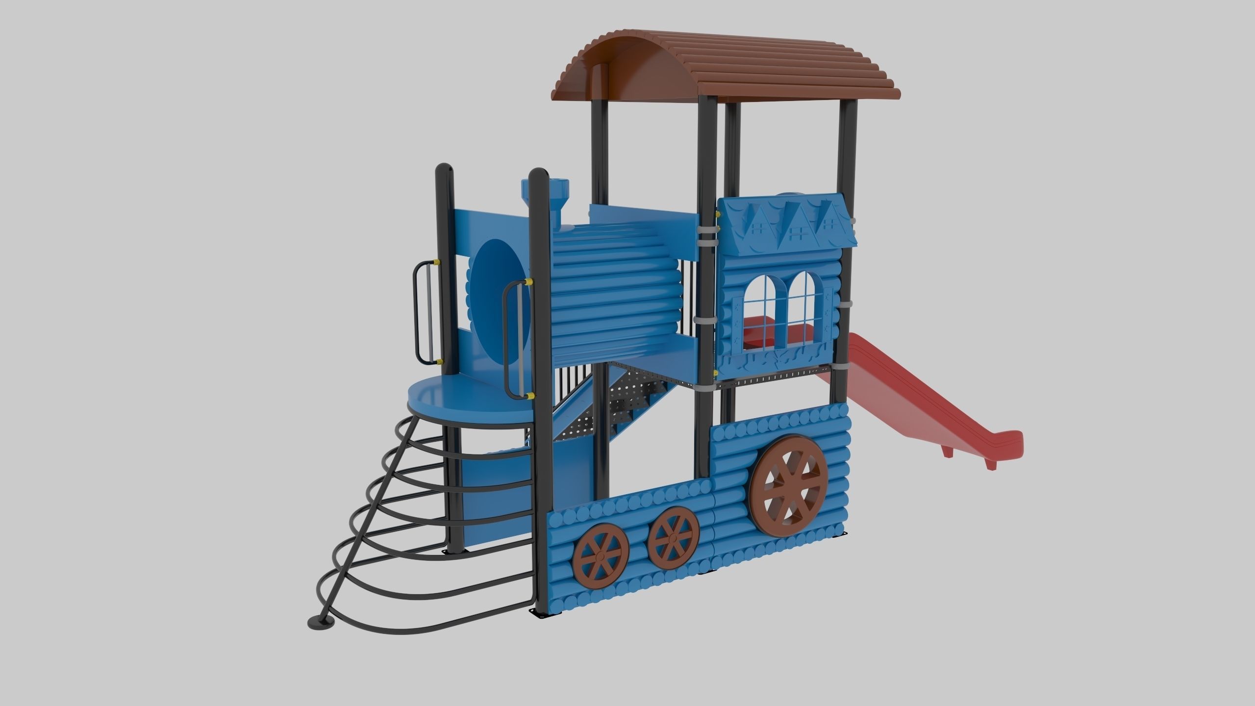Train Style Playground Pack 3D Model Collection_3