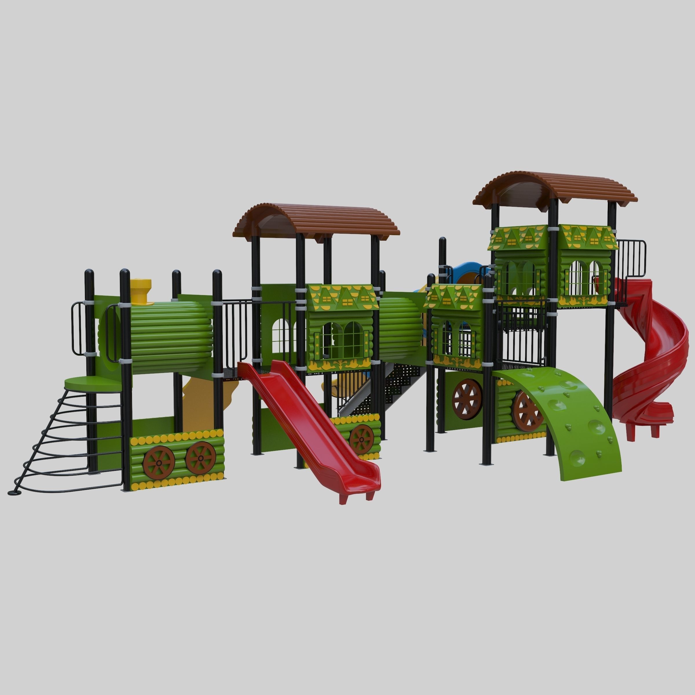 Train Style Playground Pack 3D Model Collection_8