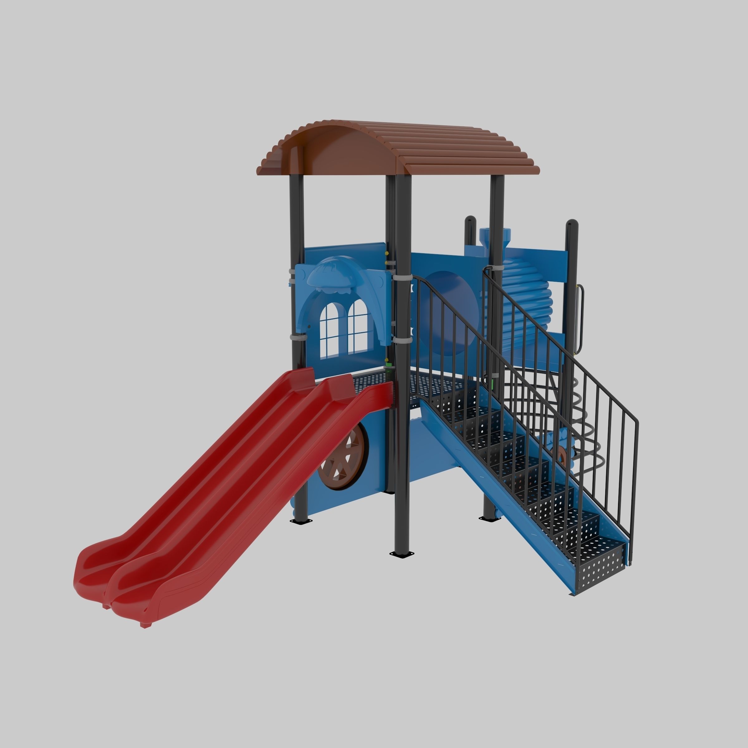 Train Style Playground Pack 3D Model Collection_2