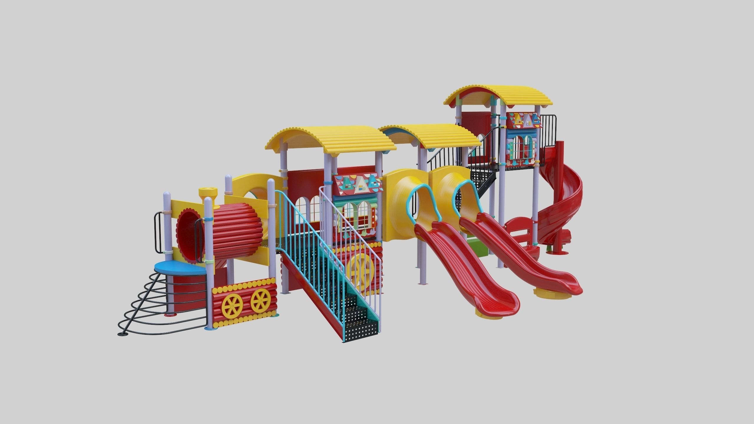 Train Style Playground Pack 3D Model Collection_20