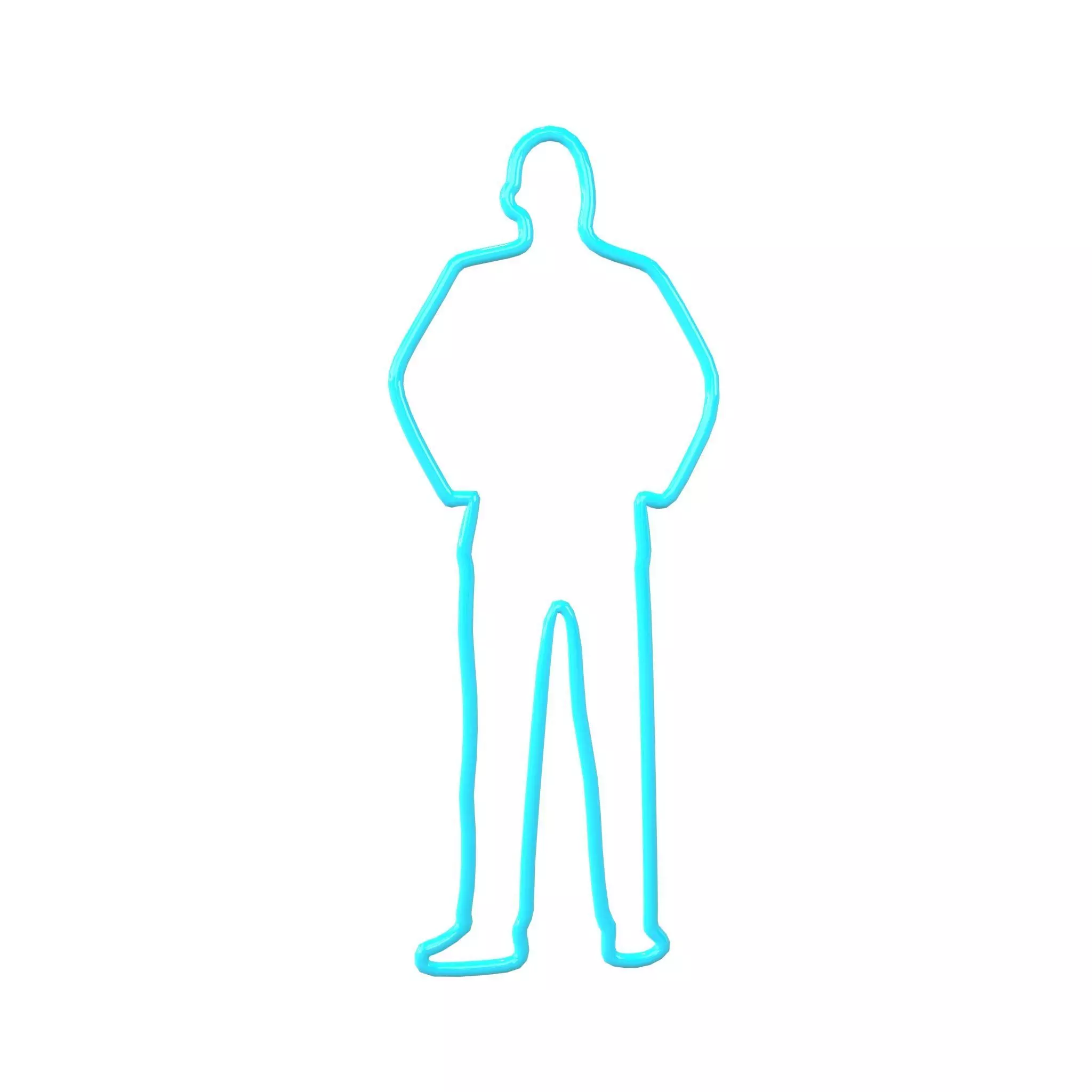 Neon Men Symbol v1 001 Low-poly 3D model