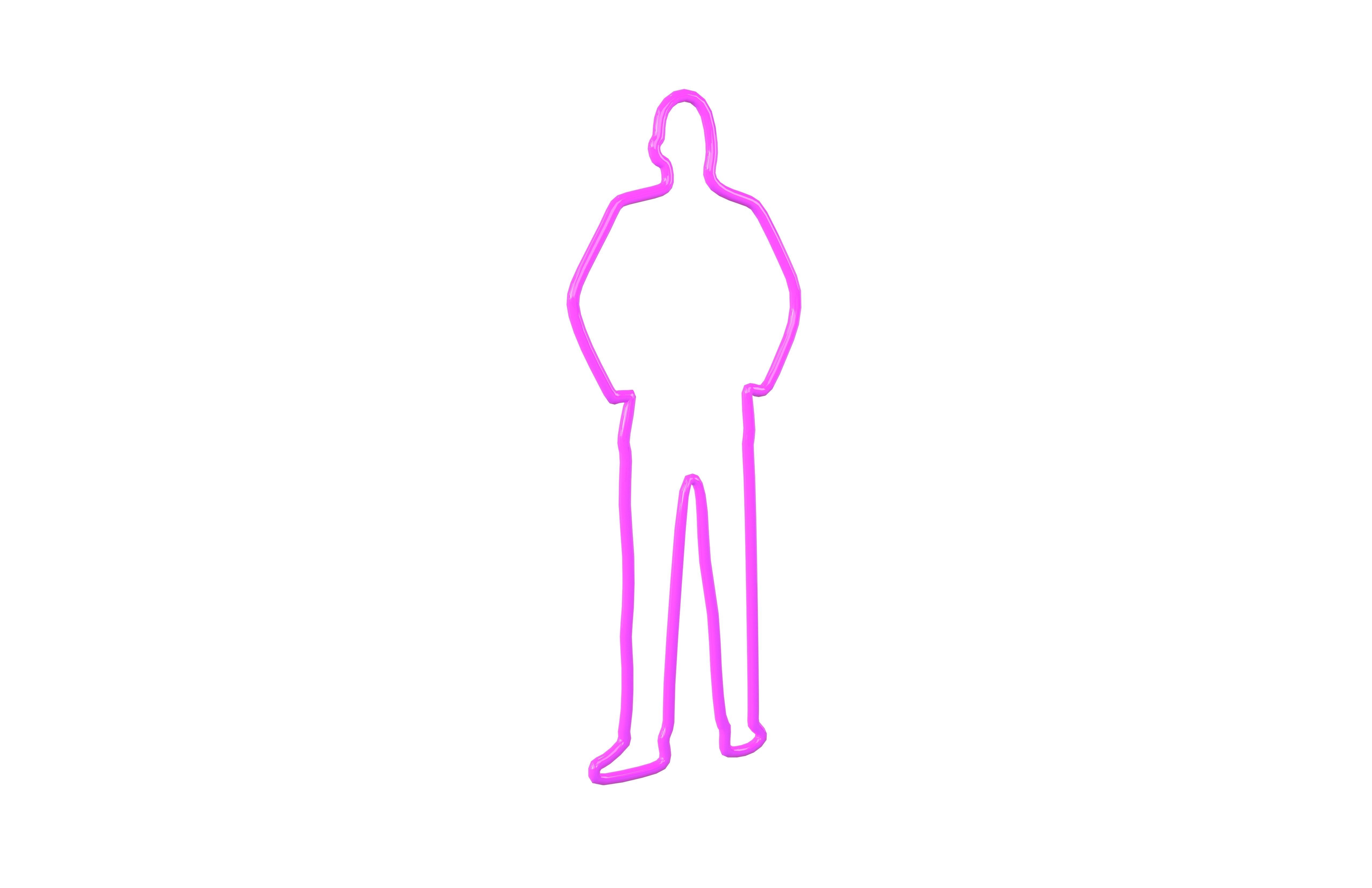 Neon Men Symbol v1 003 Low-poly 3D model_1