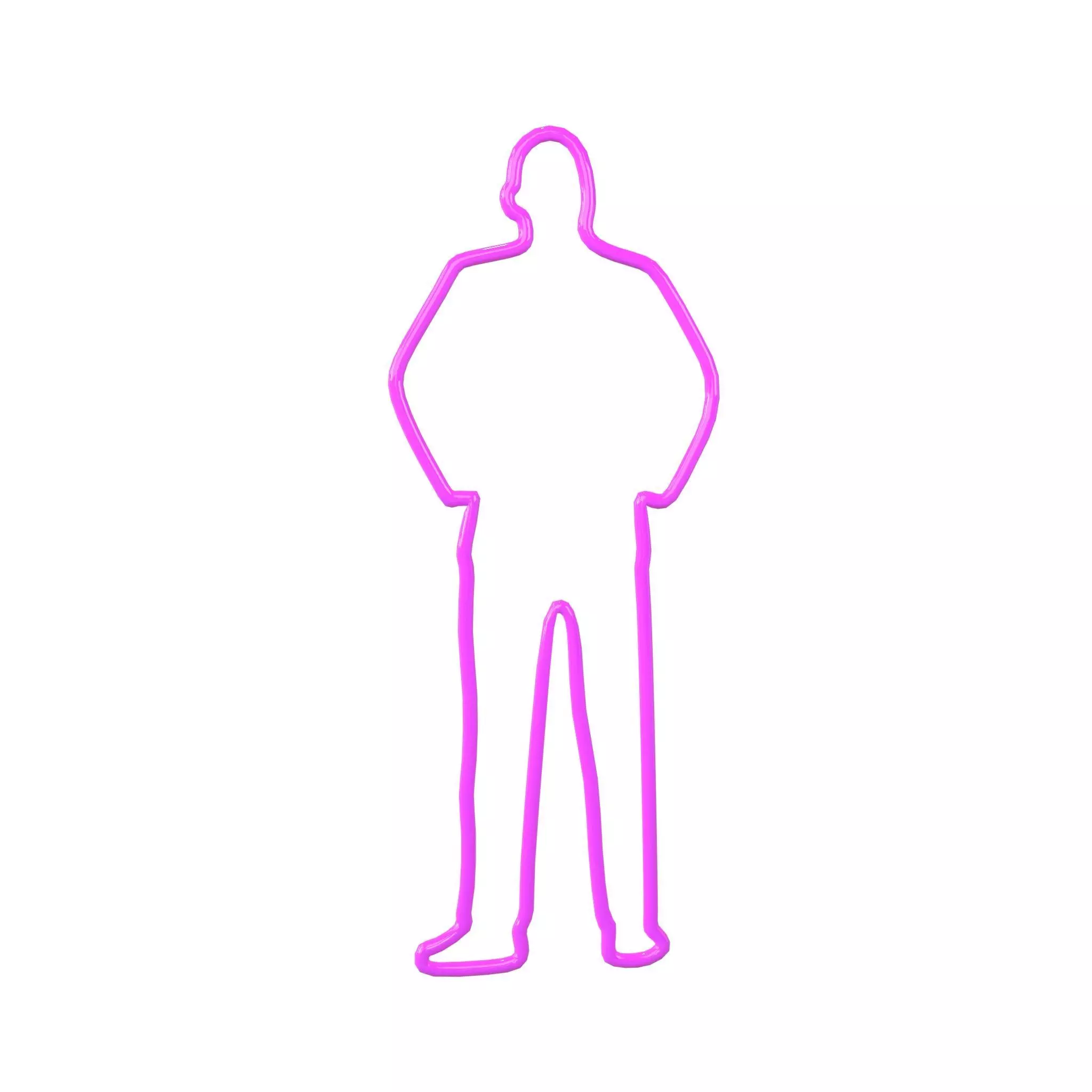 Neon Men Symbol v1 003 Low-poly 3D model_0
