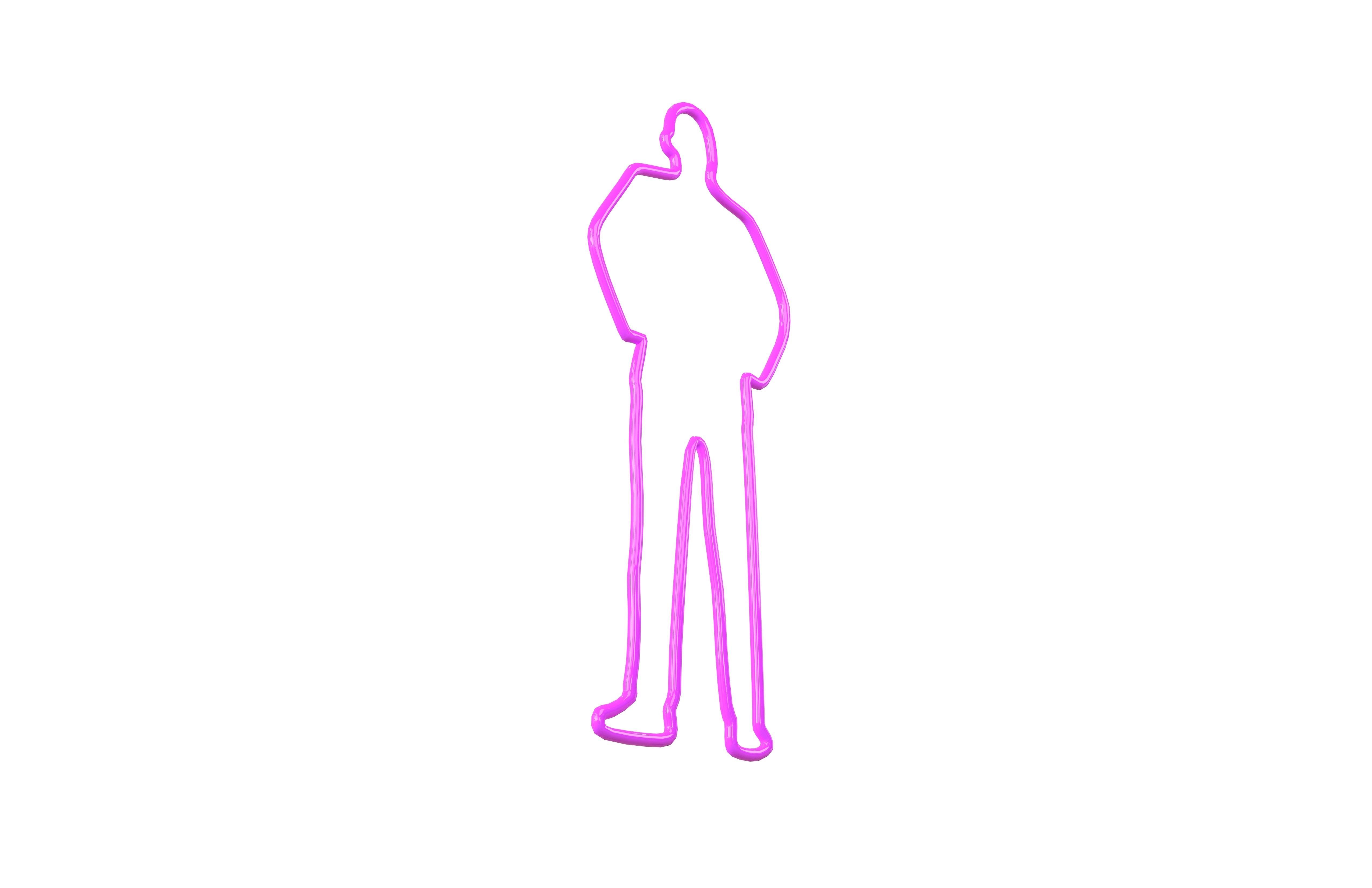 Neon Men Symbol v1 003 Low-poly 3D model_3