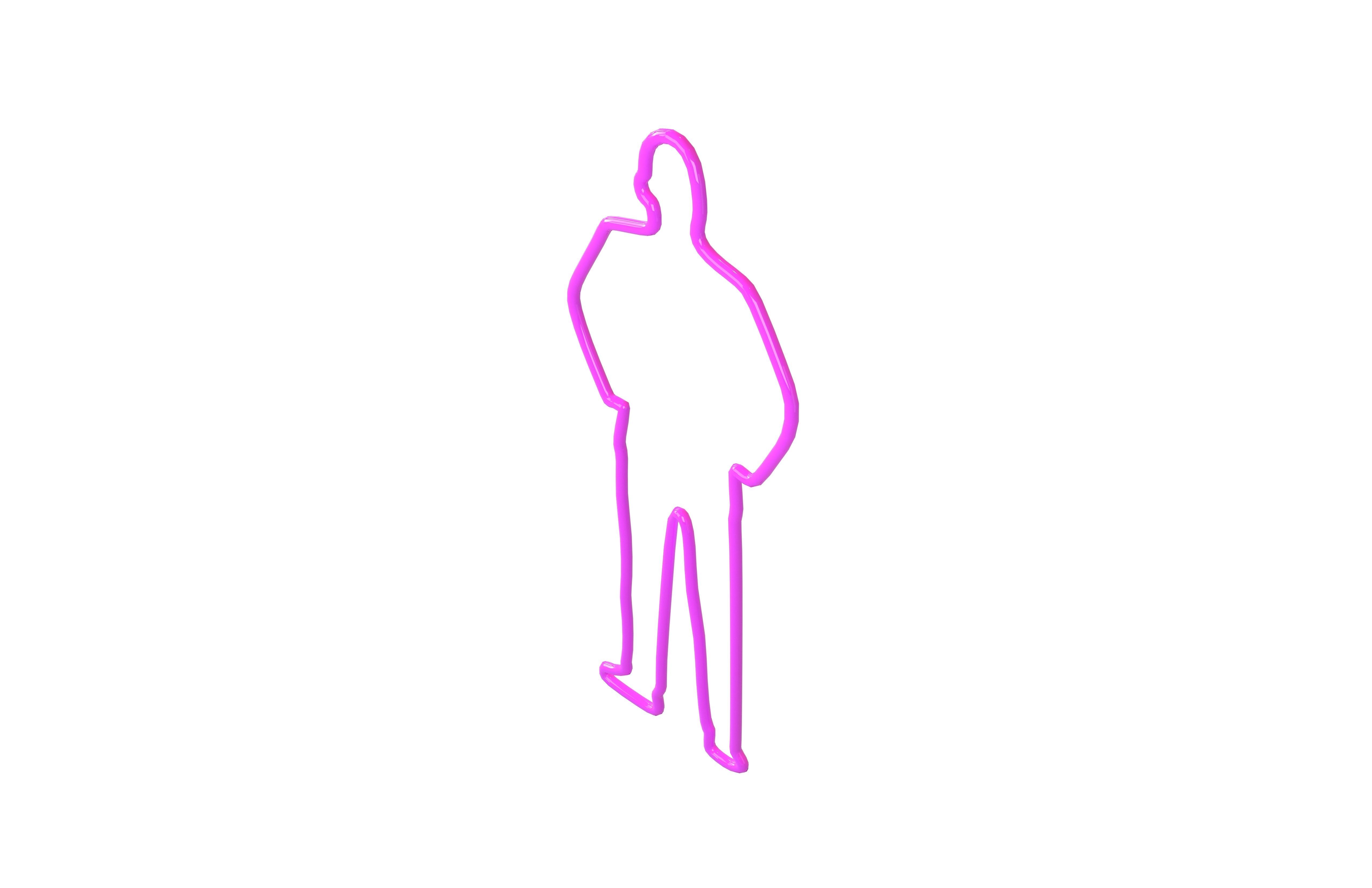 Neon Men Symbol v1 003 Low-poly 3D model_2