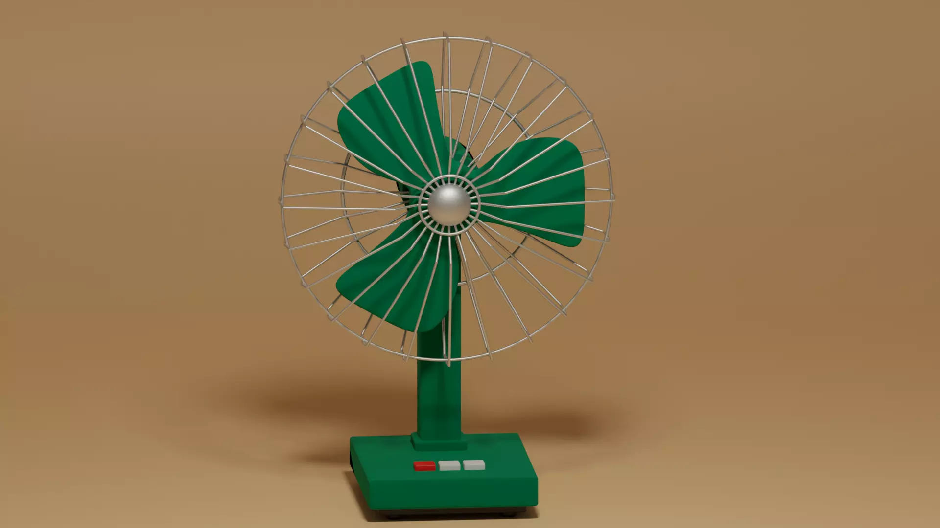 Cartoon Vintage Retro Table Fan 3D model_0